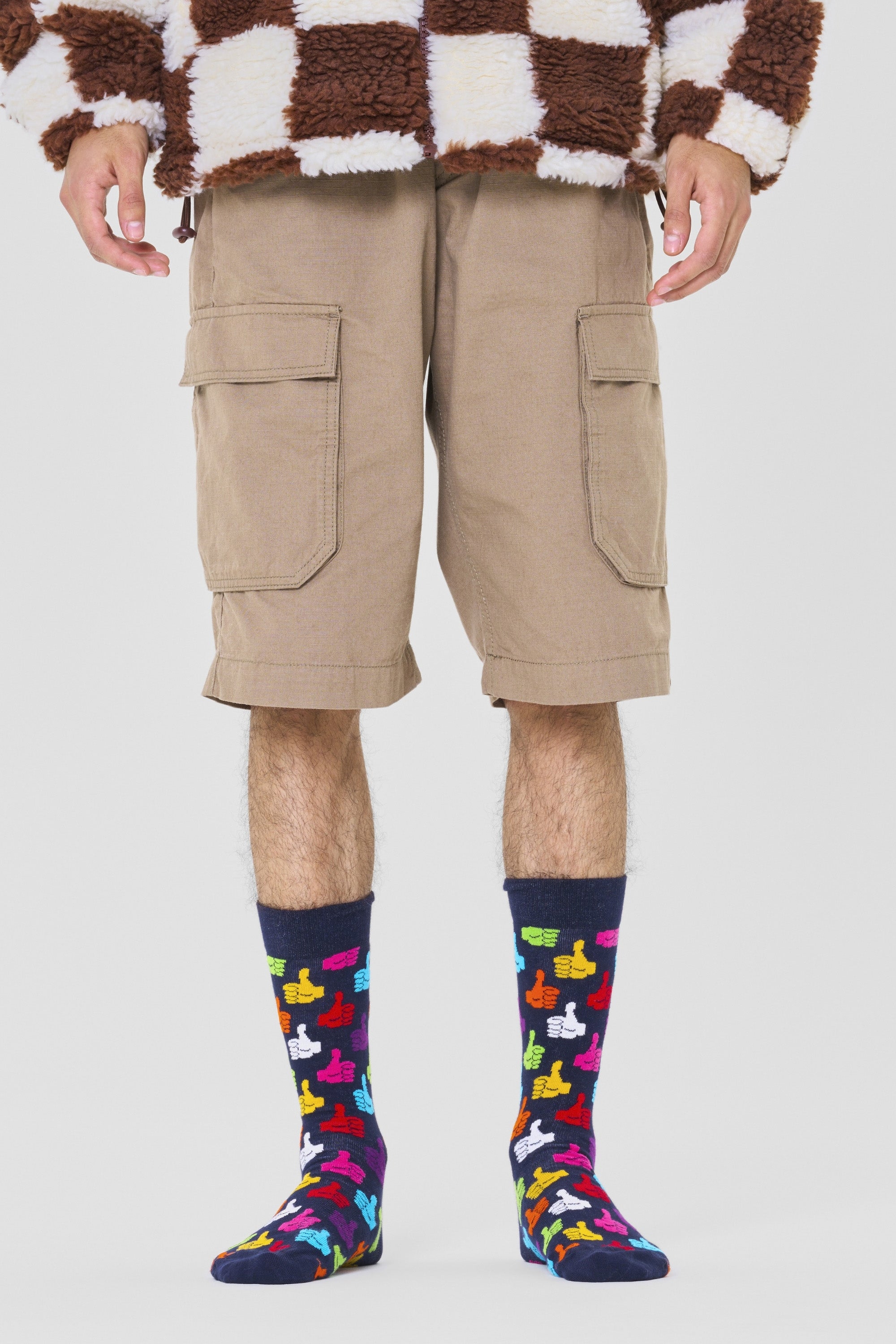 Happy Socks - Unısex Beğeni İşareti Desenli Pamuklu Çorap