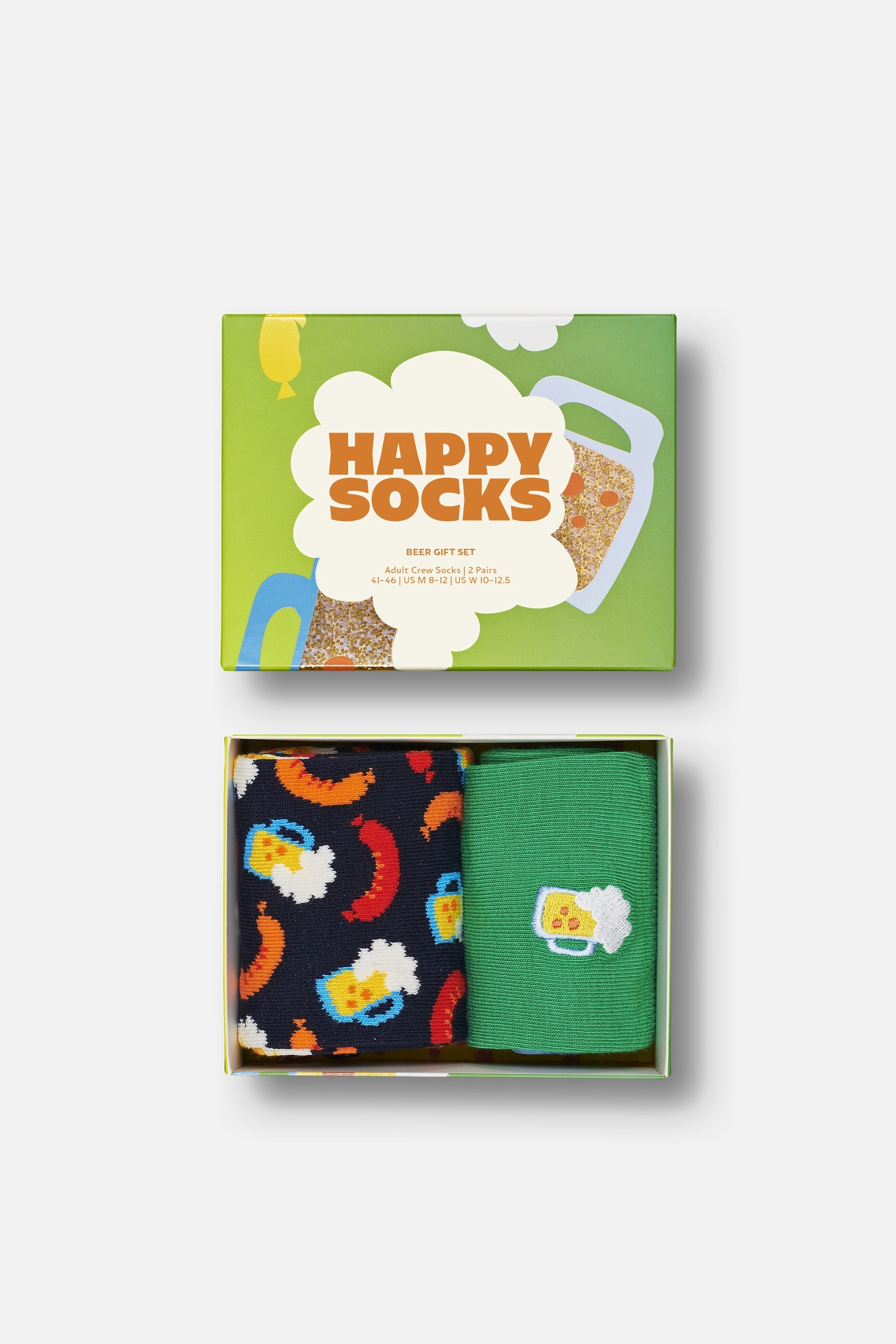 Happy Socks - Erkek Çok Renkli Bardak Desenli Pamuklu 2’li Çorap Seti