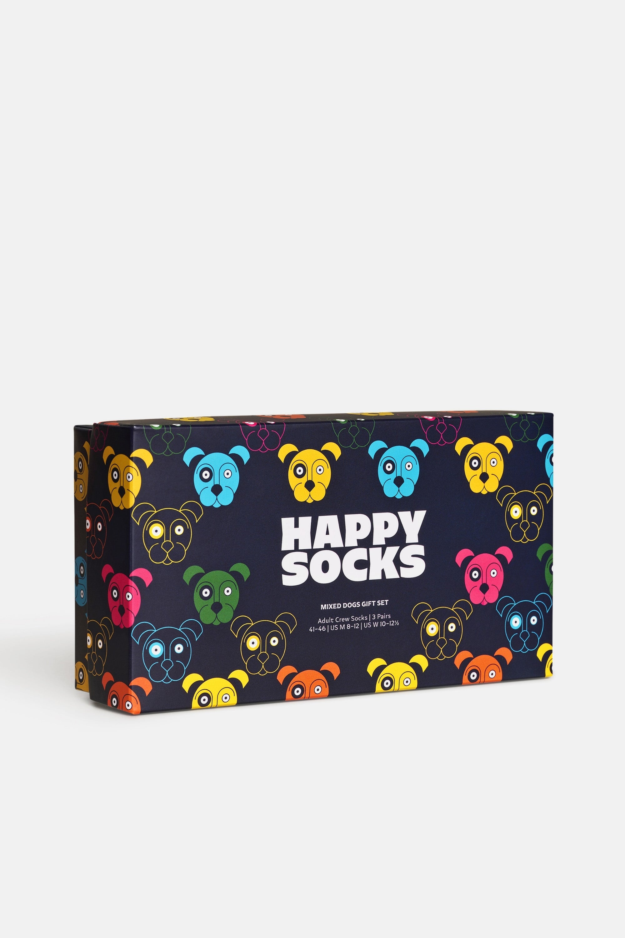 Happy Socks - Unısex Köpek Desenli Pamuklu 3’lü Çorap Seti