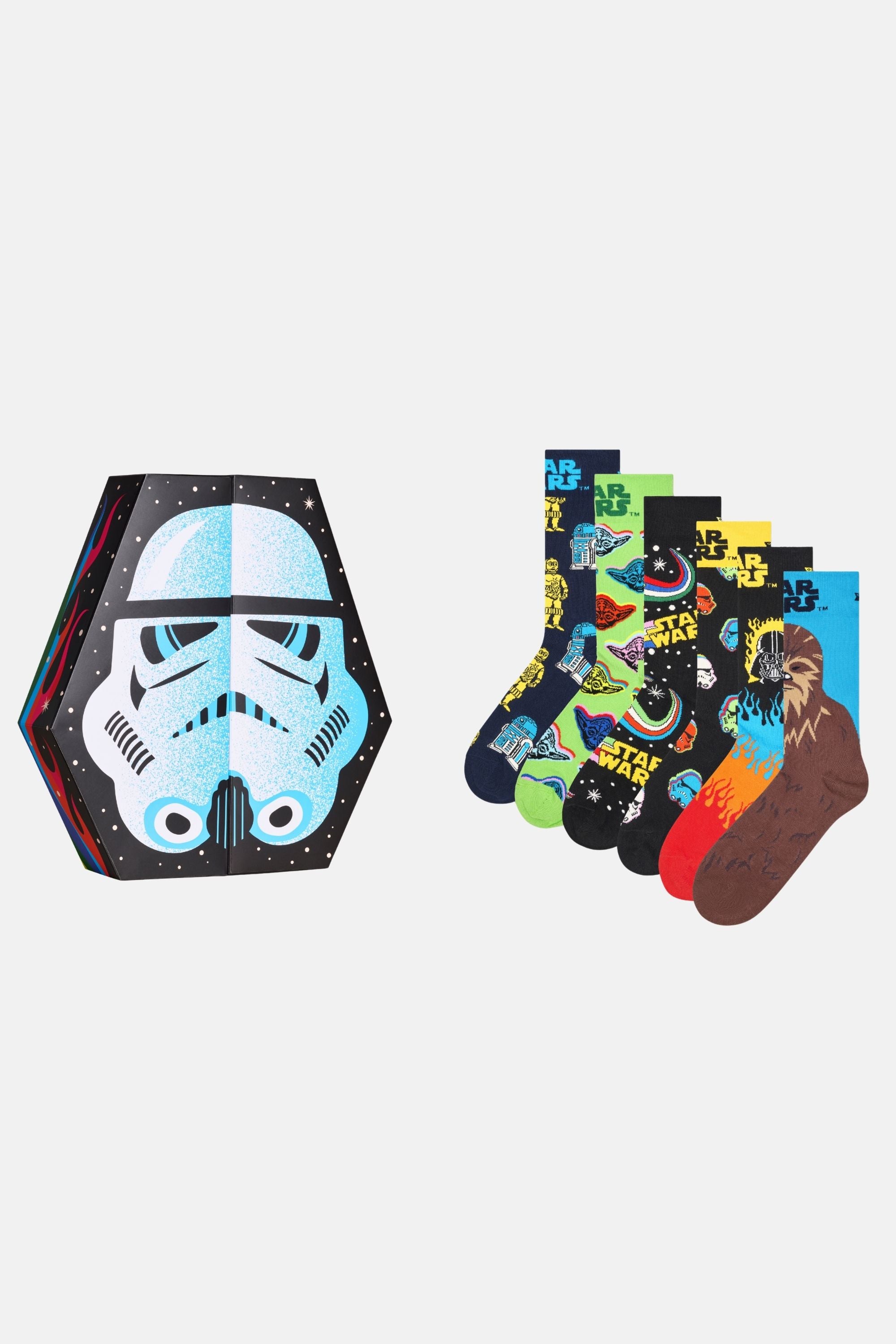 Happy Socks - Çok Renkli Star Wars Figürlü 6Lı Çorap Seti
