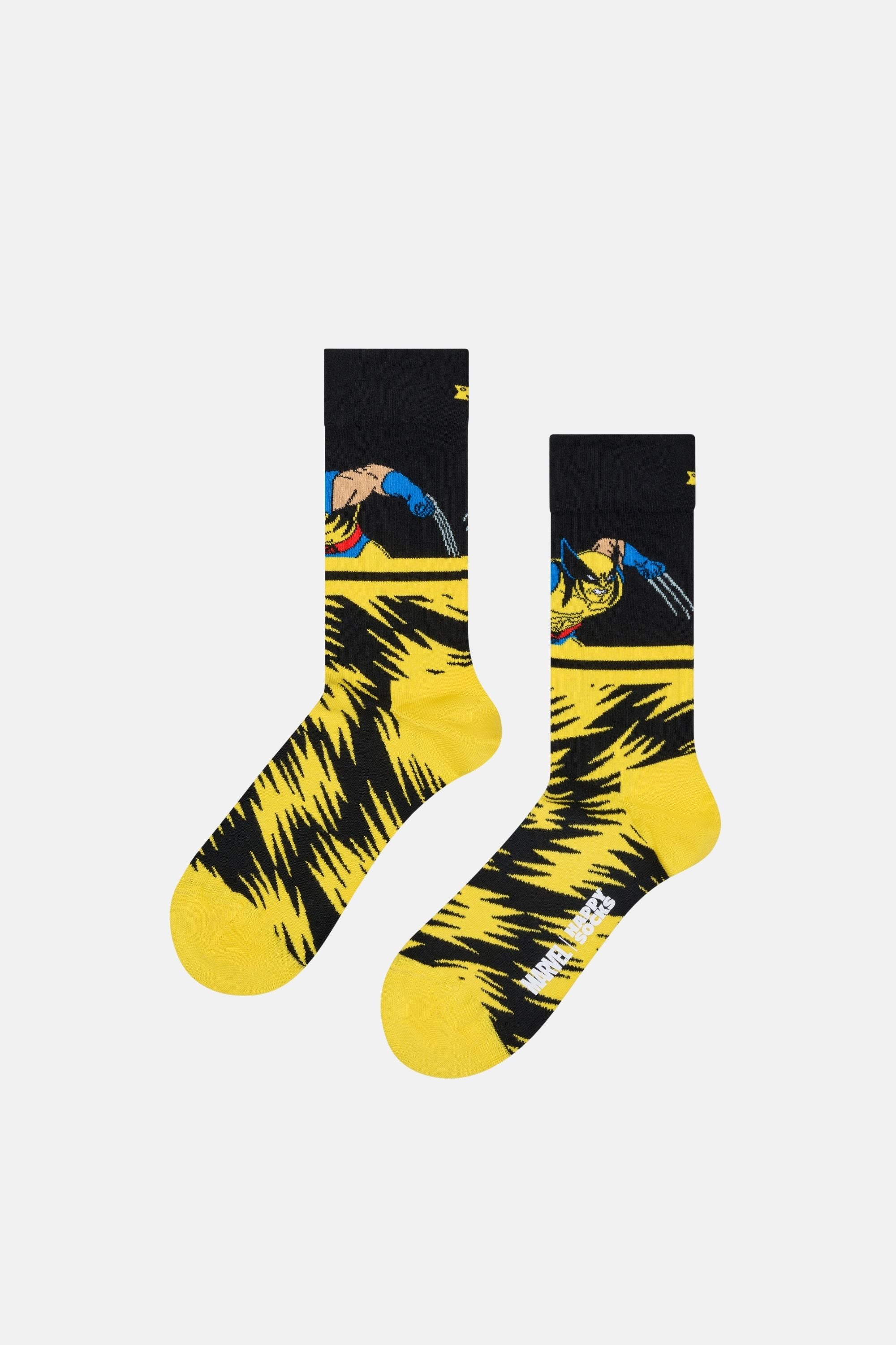 Happy Socks - Sarı Marvel X - Men Wolverine Figürlü Çorap