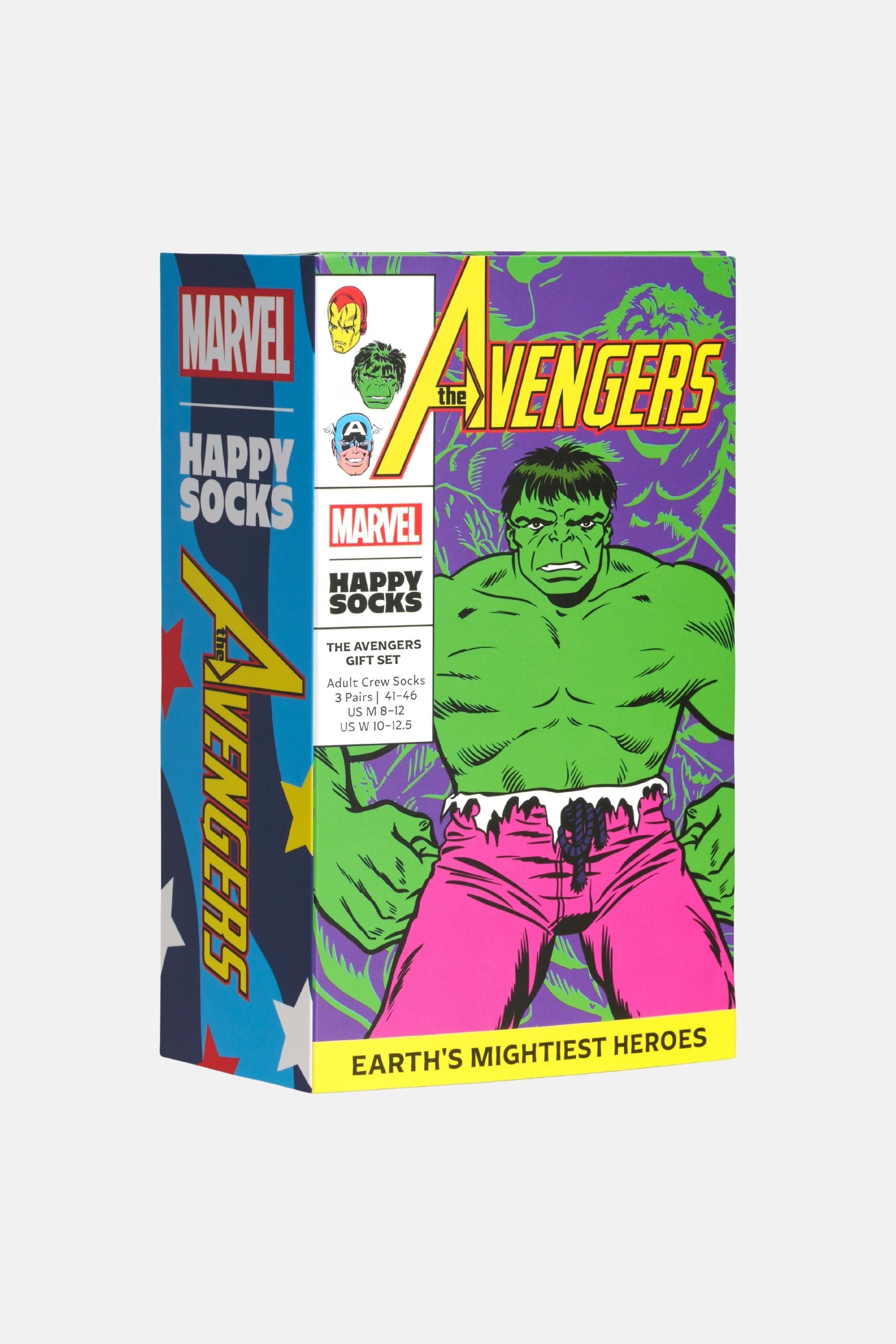 Happy Socks - Çok Renkli Marvel Avengers Figürlü 3Lü Çorap Seti