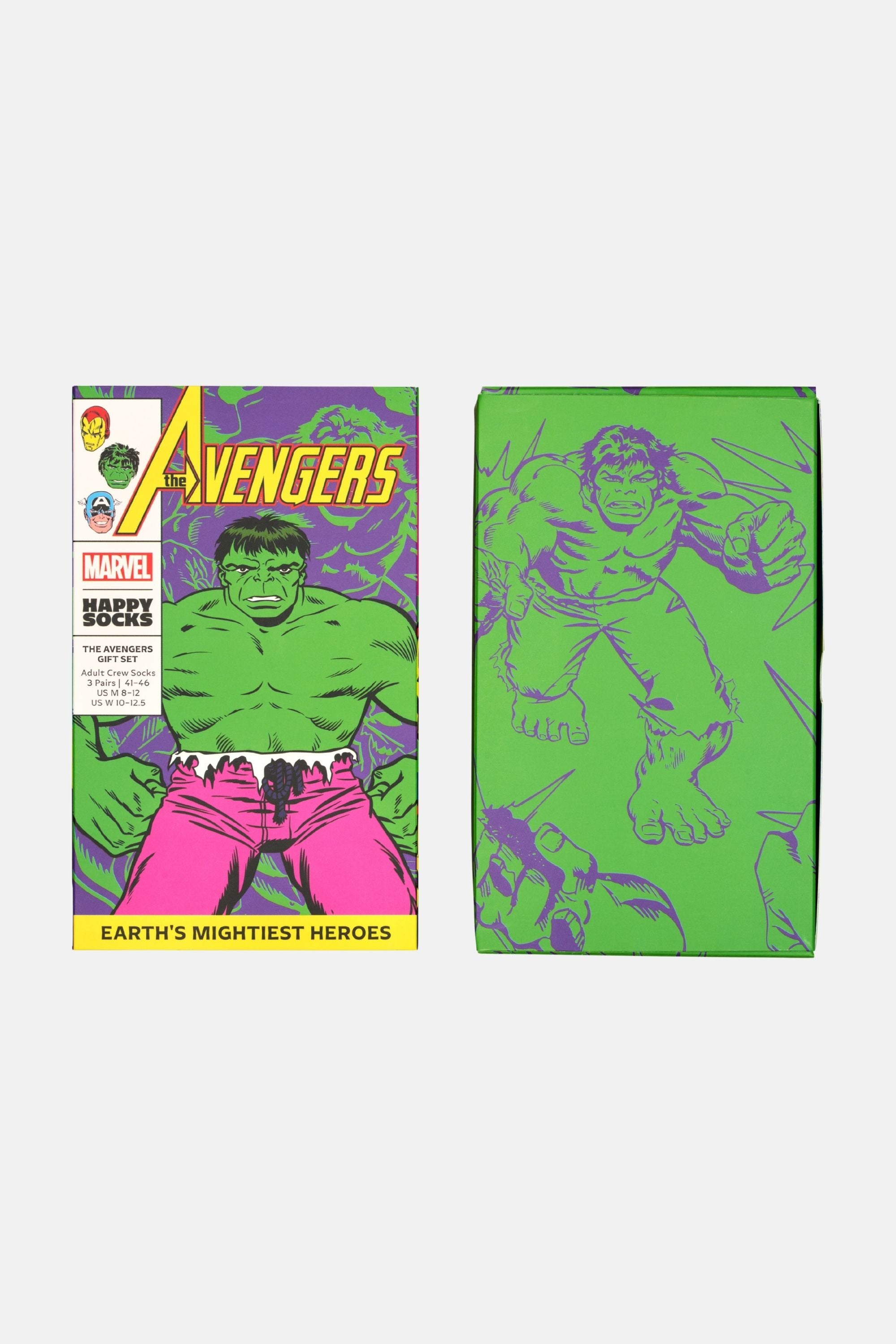 Happy Socks - Çok Renkli Marvel Avengers Figürlü 3Lü Çorap Seti