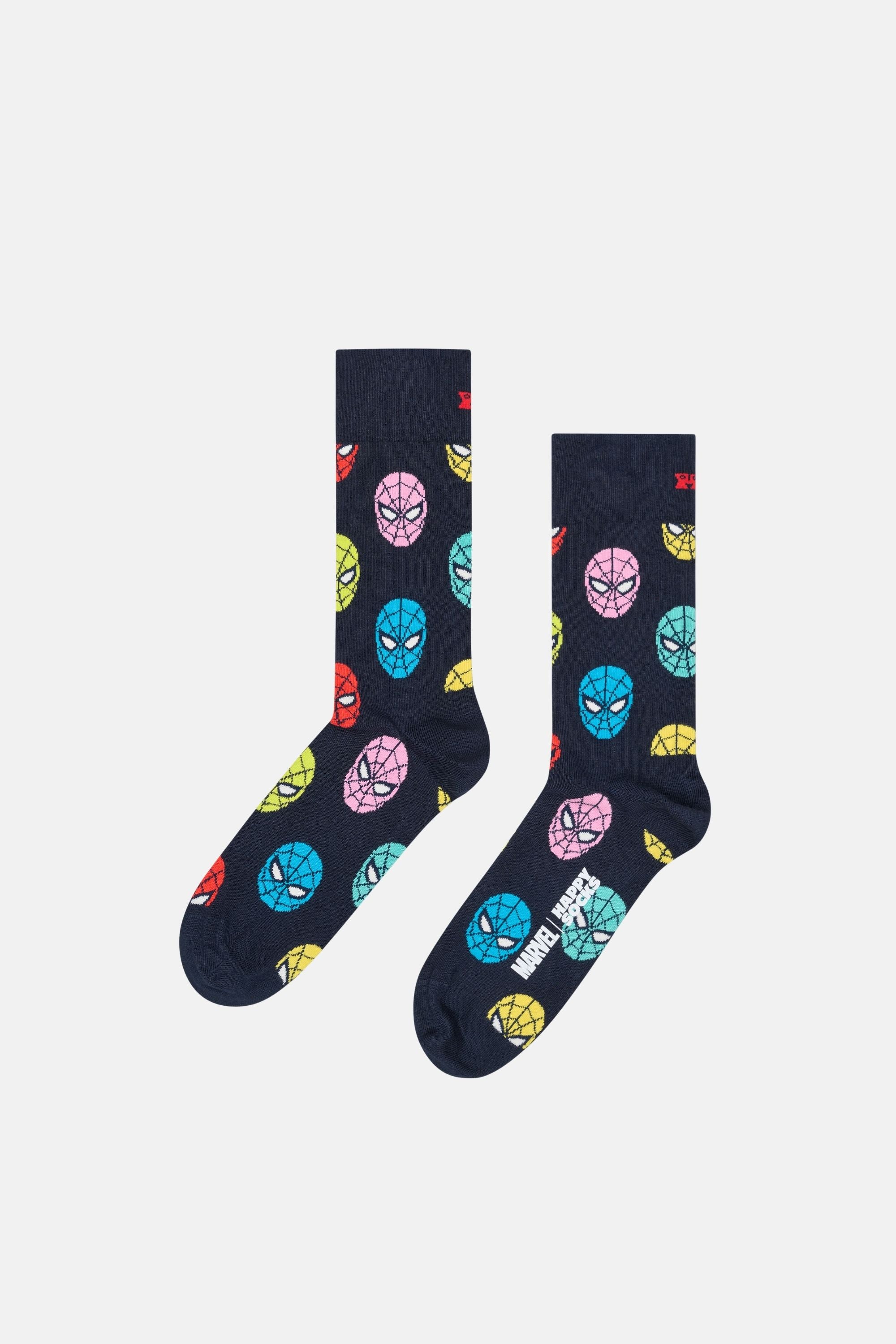 Happy Socks - Çok Renkli Marvel Spider - Man Figürlü 6Lı Çorap Seti