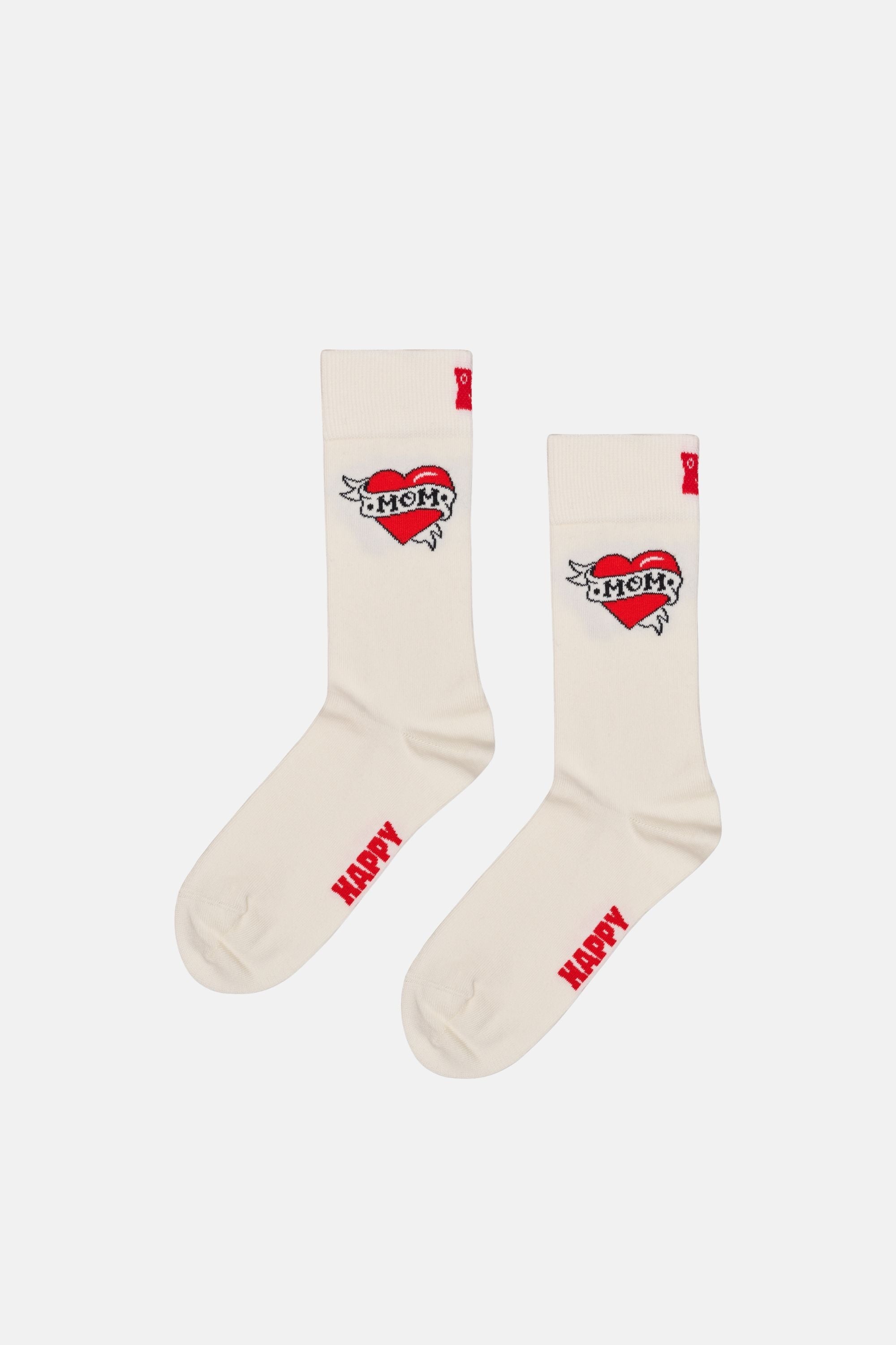 Happy Socks - Beyaz Anneler Günü Çorabı