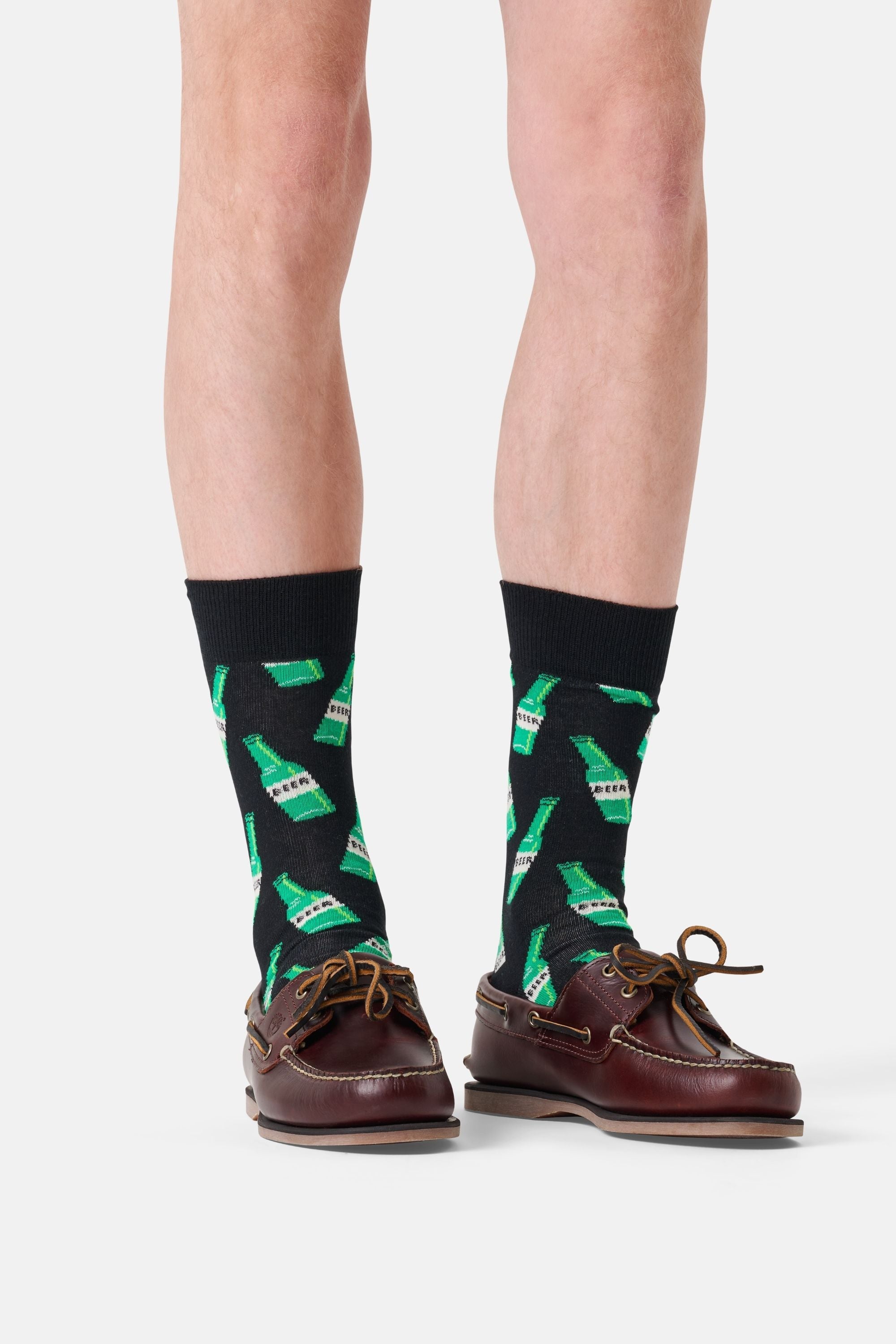 Happy Socks - Siyah Cam Şişe Desenli Çorap