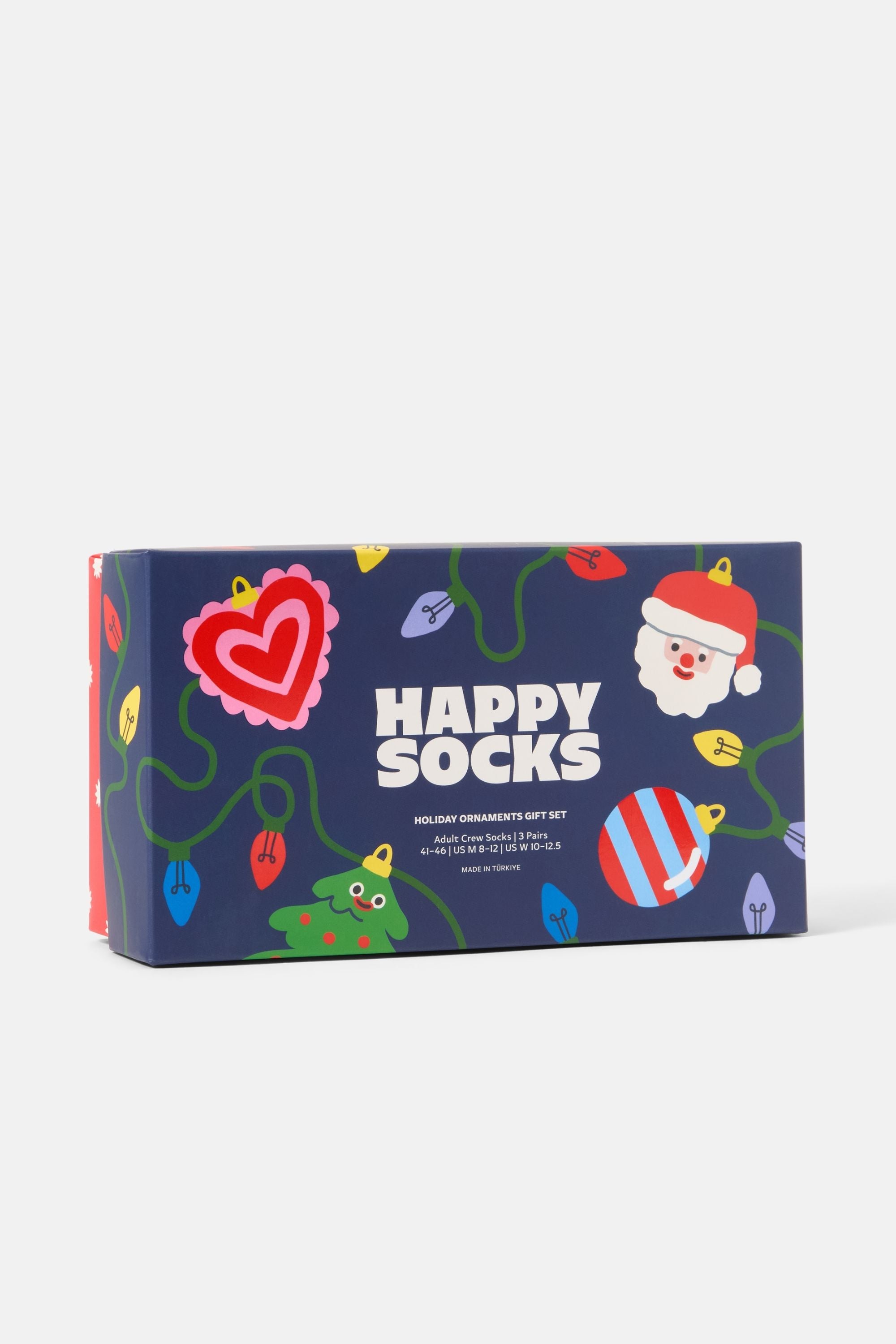 Happy Socks - Çok Renkli Karışık Kutlama Desenli 3Lü Pamuklu Çorap Seti