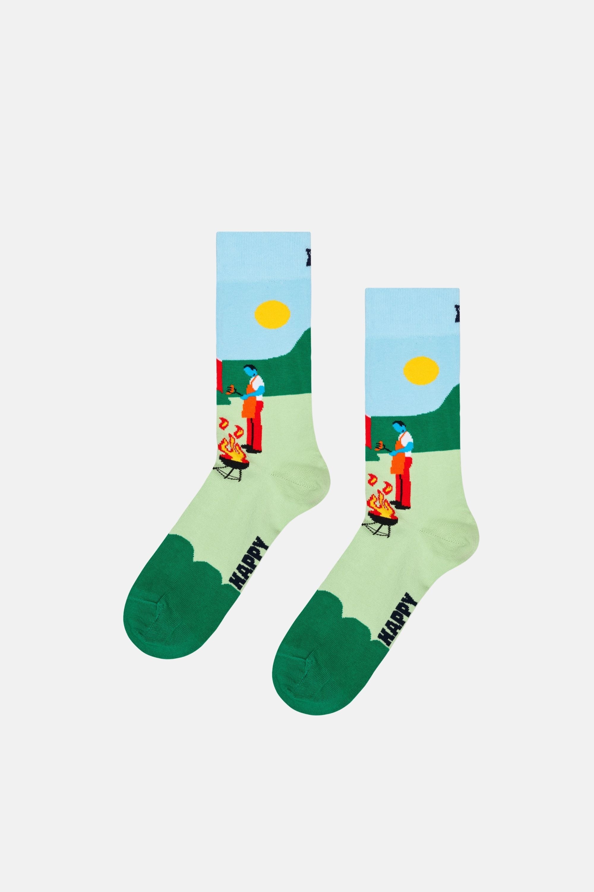 Happy Socks - Çok Renkli Baba Temalı 3Lü Çorap Hediye Seti