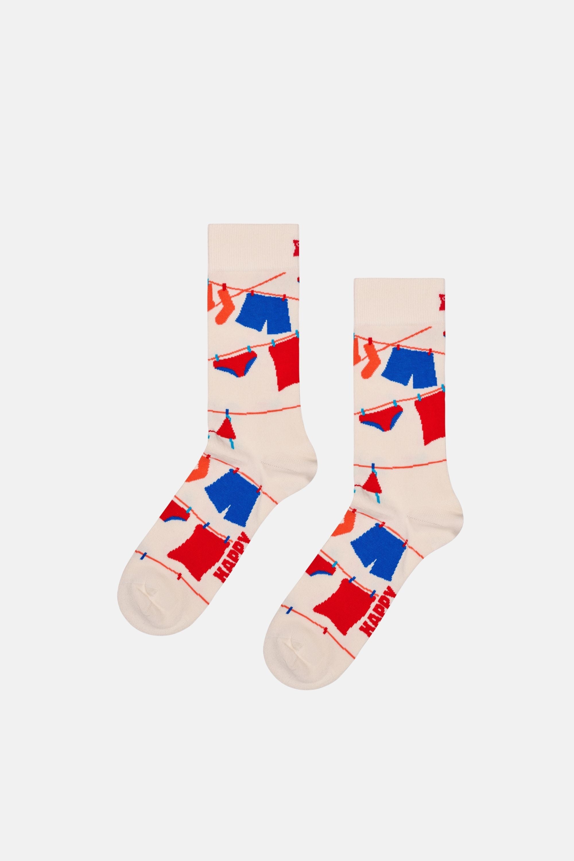 Happy Socks - Çok Renkli Eğlenceli Desenli 3Lü Çorap Hediye Seti