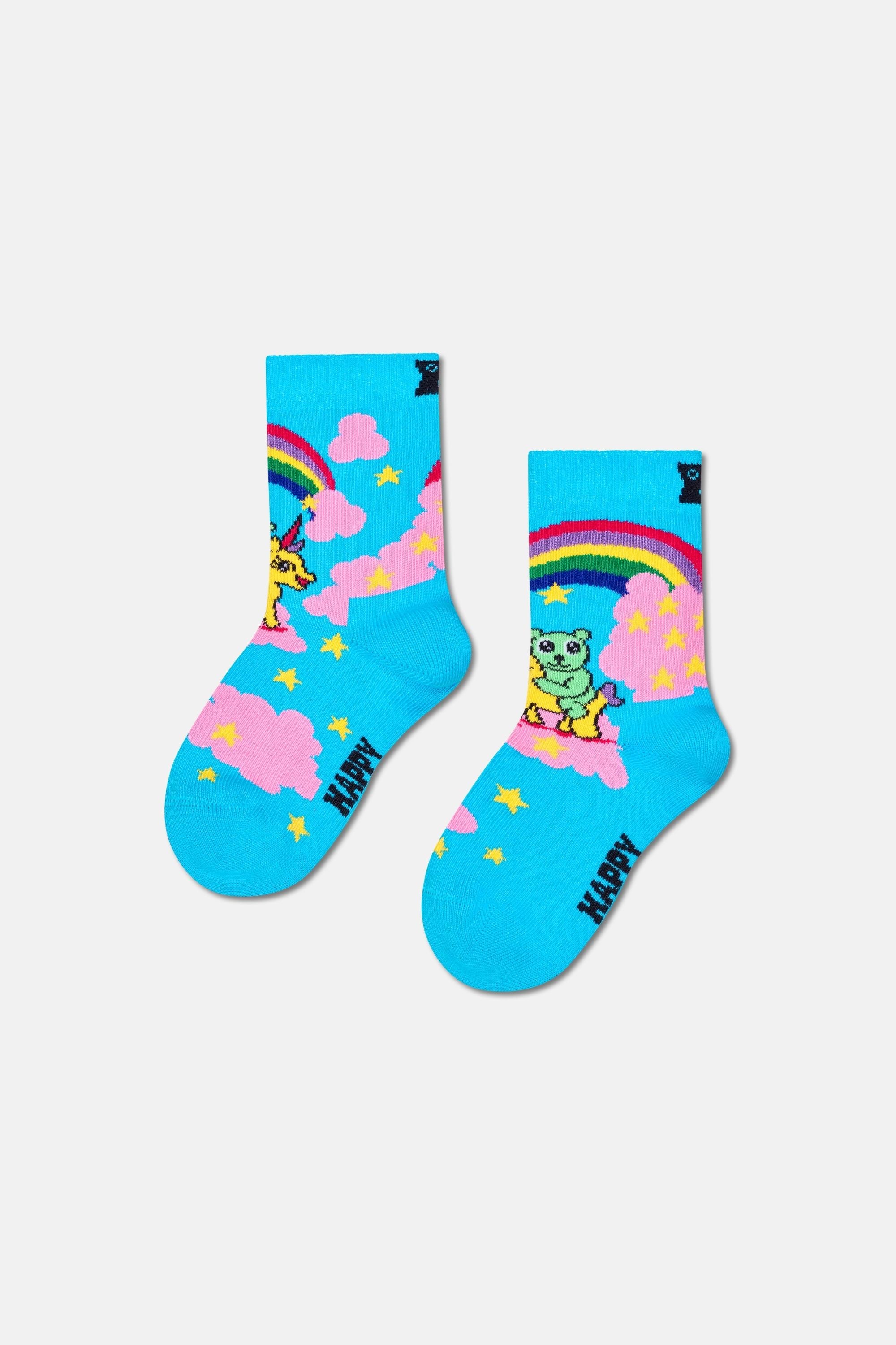 Happy Socks - Çocuk Unicorn Desenli 2Li Çorap Seti