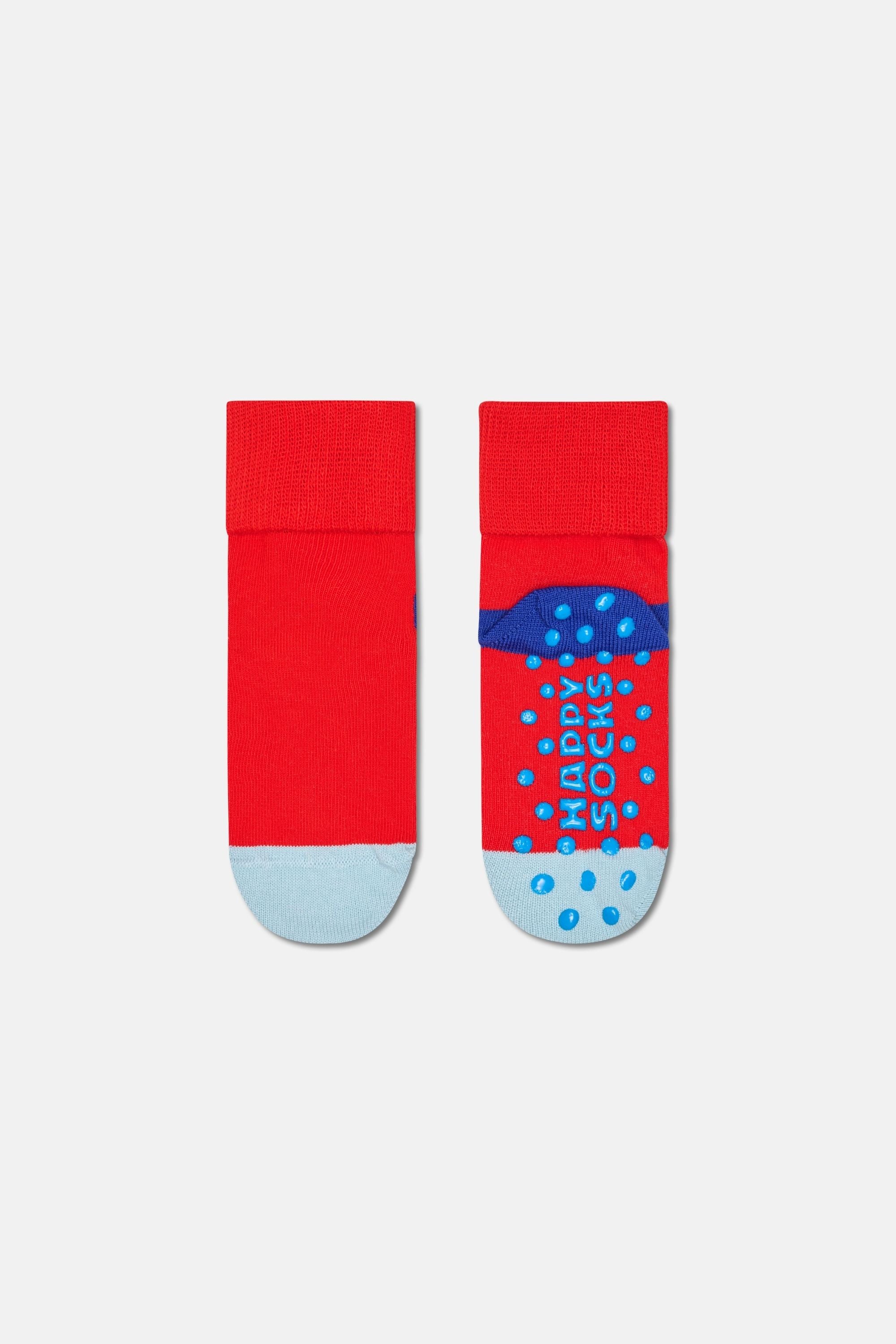 Happy Socks - Çocuk Araba Desenli Kaydırmaz 2Li Çorap Seti