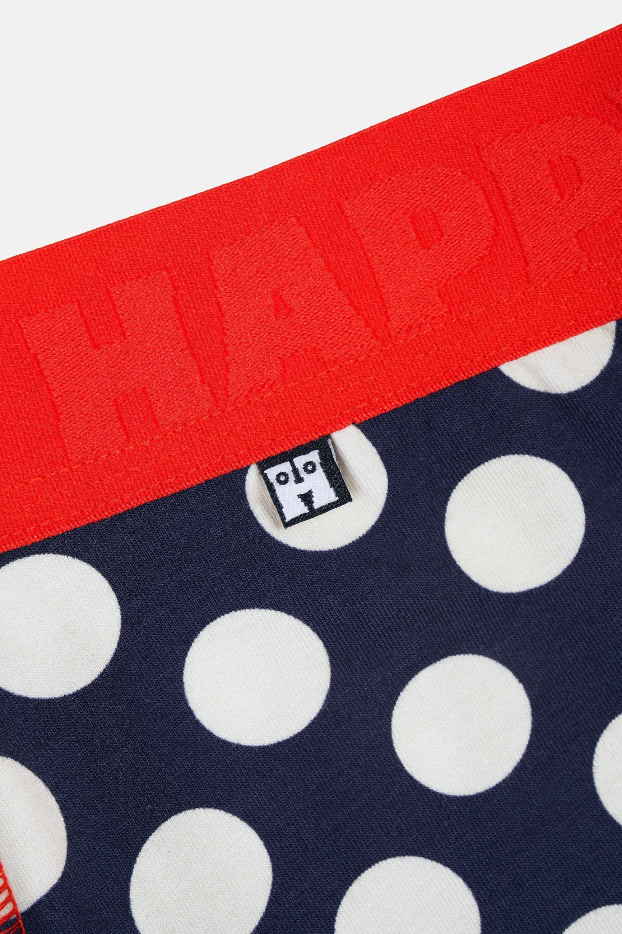 Happy Socks - Lacivert Büyük Puantiye Desenli Boxer