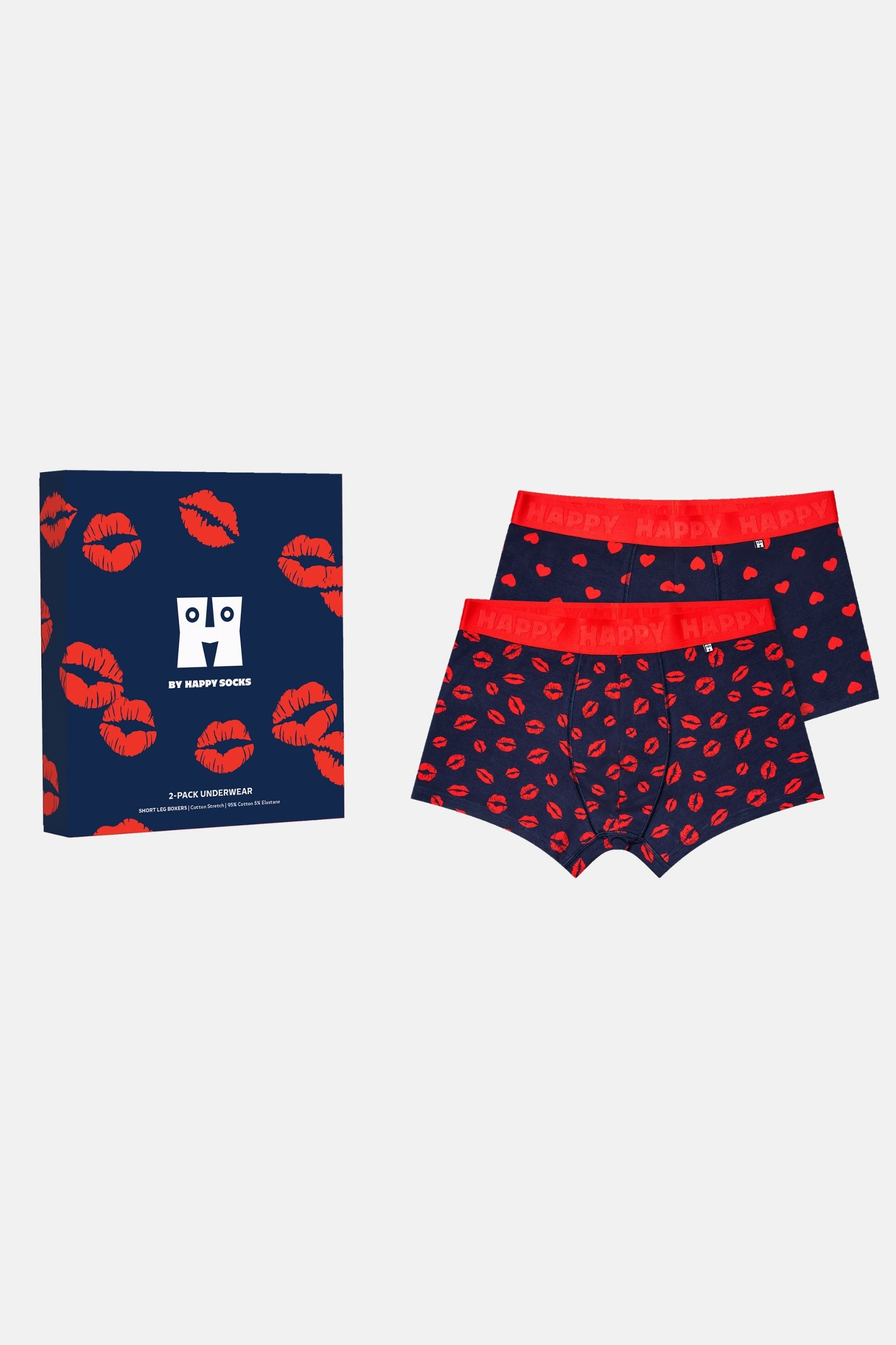Happy Socks - Sevgi Temalı 2Li Boxer Hediye Seti