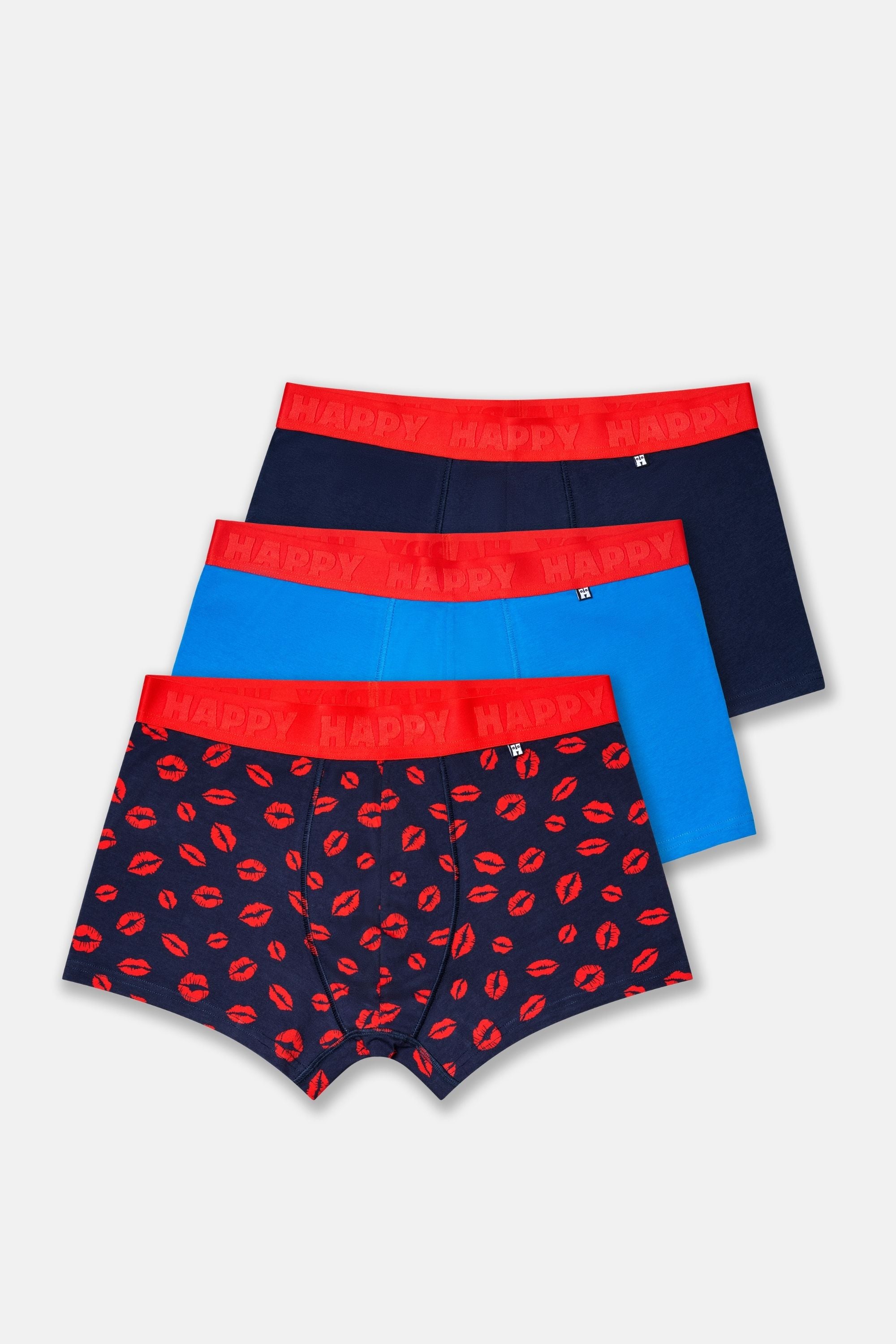 Happy Socks - Dudak Temalı 3Lü Boxer Hediye Seti