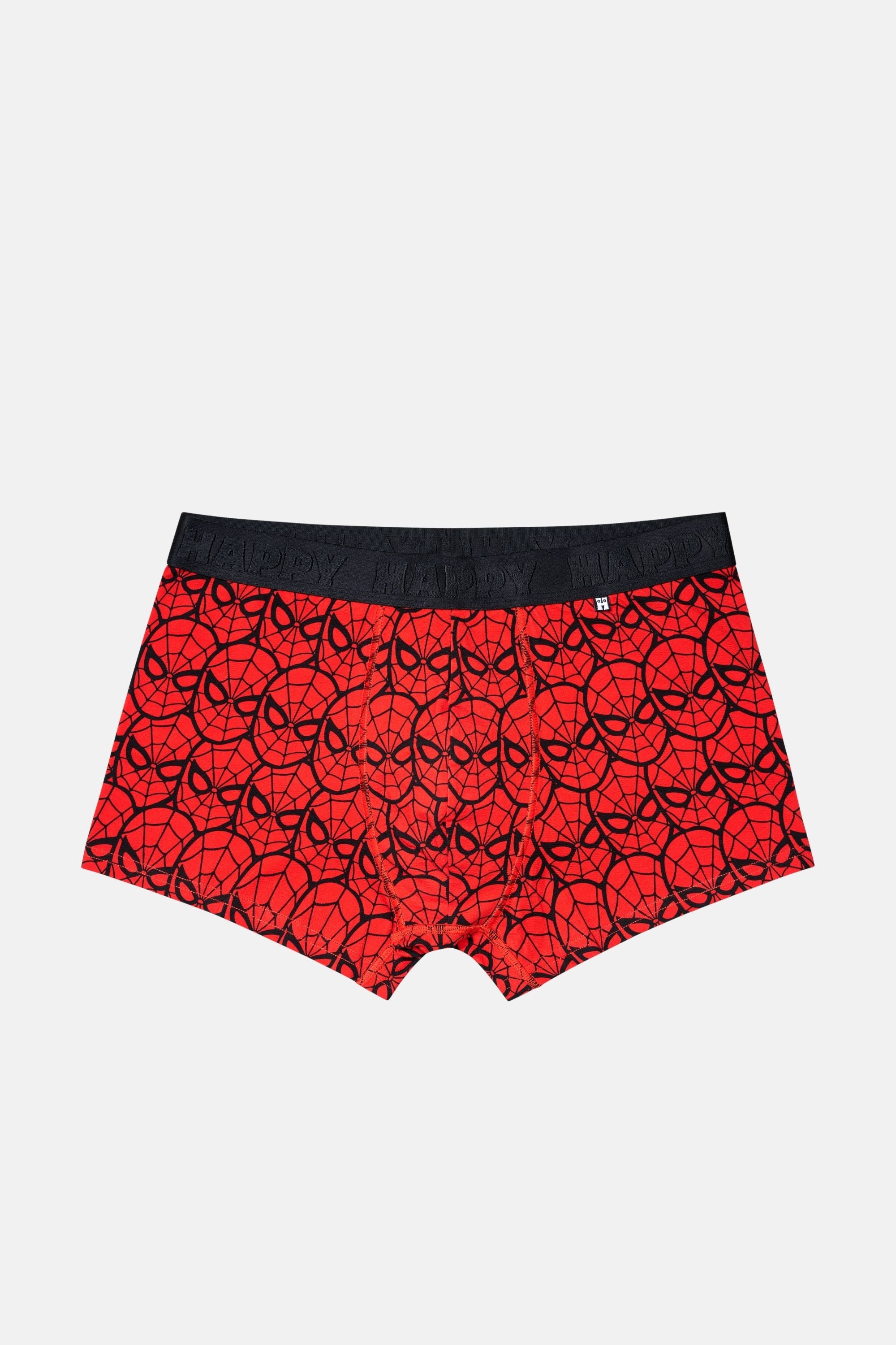 Happy Socks - Erkek Kırmızı Marvel Spider - Man Temalı Boxer