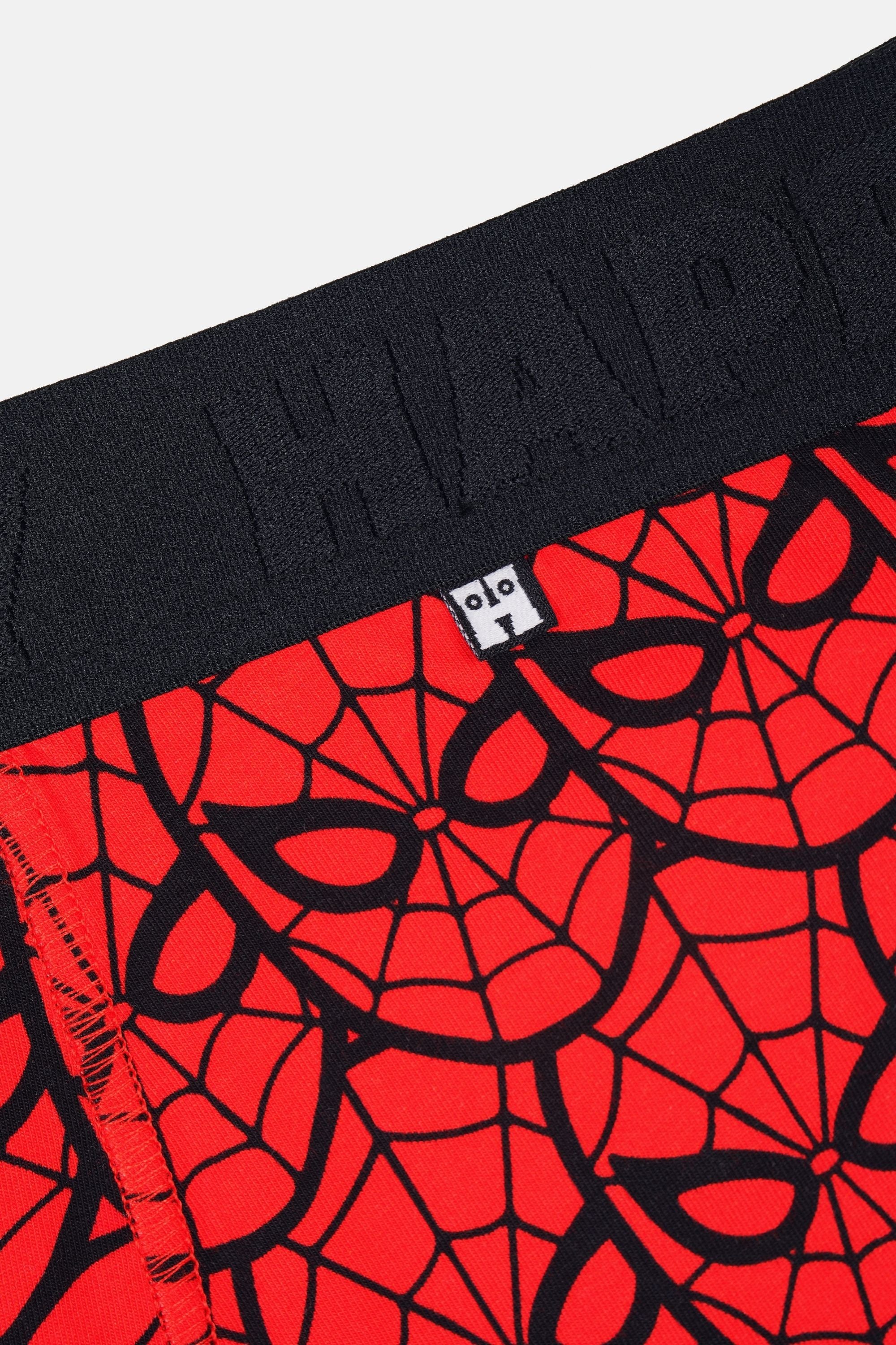 Happy Socks - Erkek Kırmızı Marvel Spider - Man Temalı Boxer
