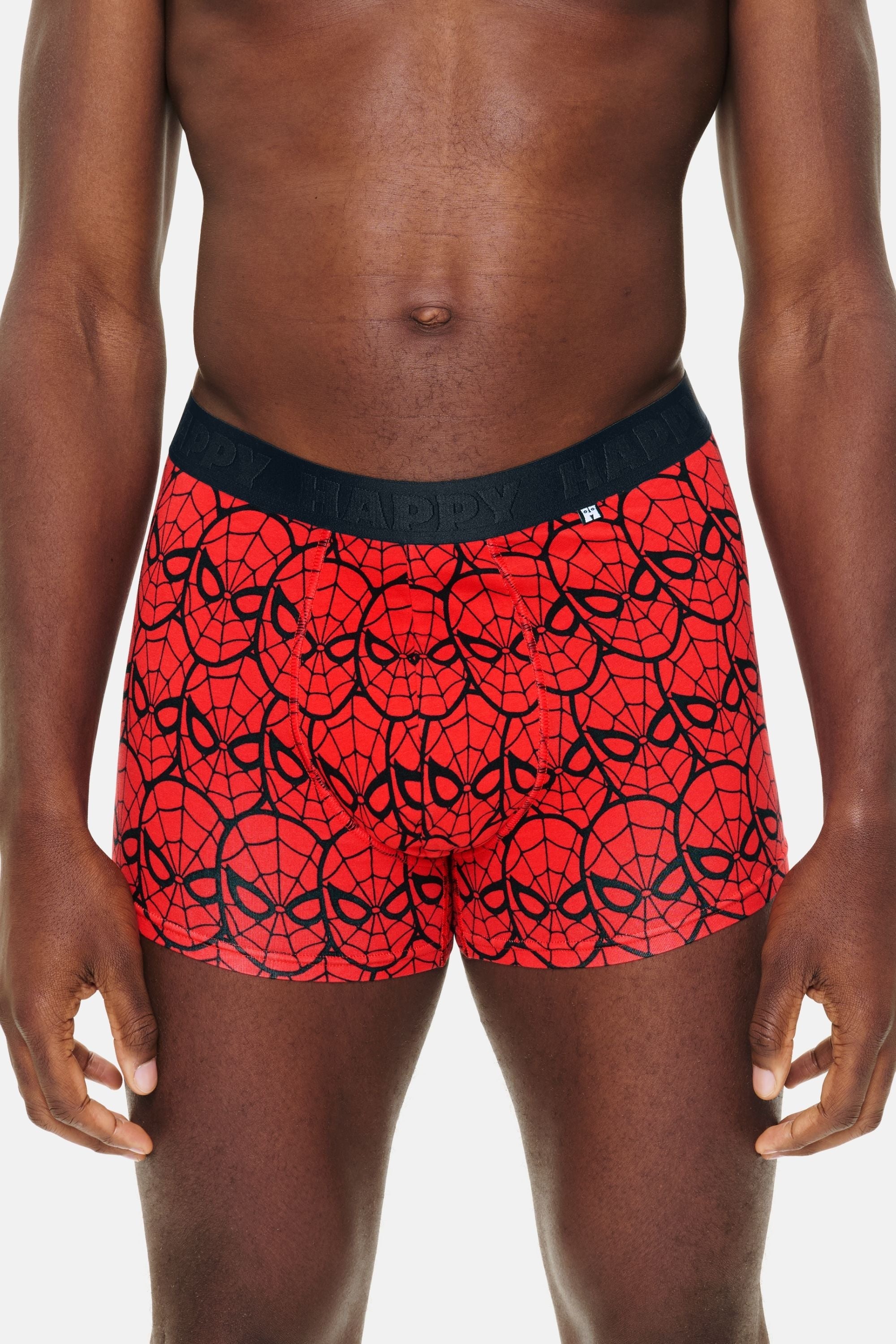 Happy Socks - Erkek Kırmızı Marvel Spider - Man Temalı Boxer