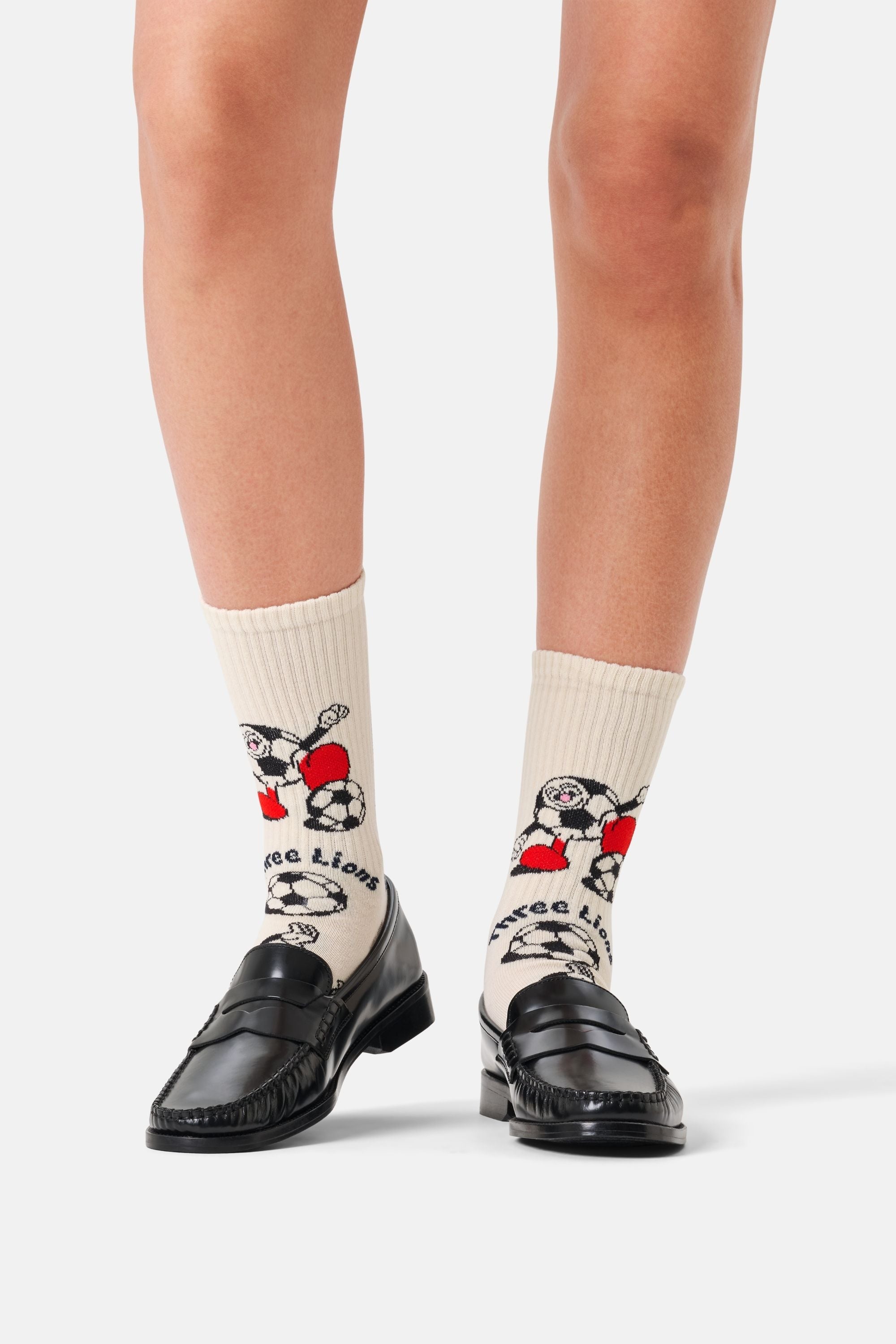 Happy Socks - Beyaz Dünya Kupası İngiltere Temalı Sneaker Çorap