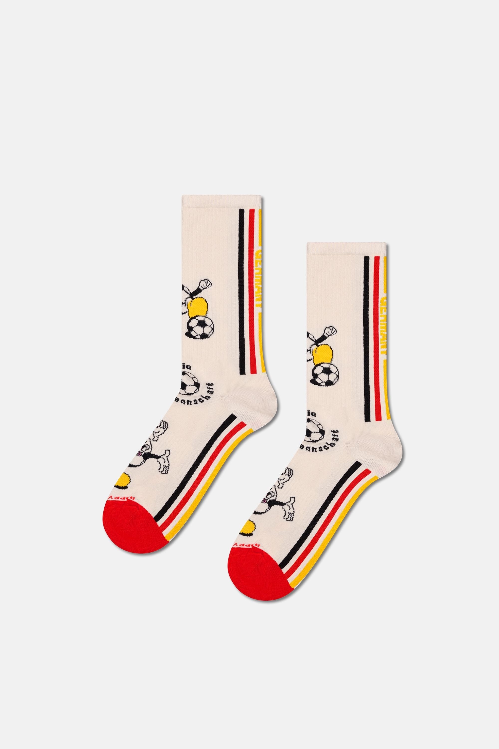 Happy Socks - Beyaz Dünya Kupası Almanya Temalı Sneaker Çorap