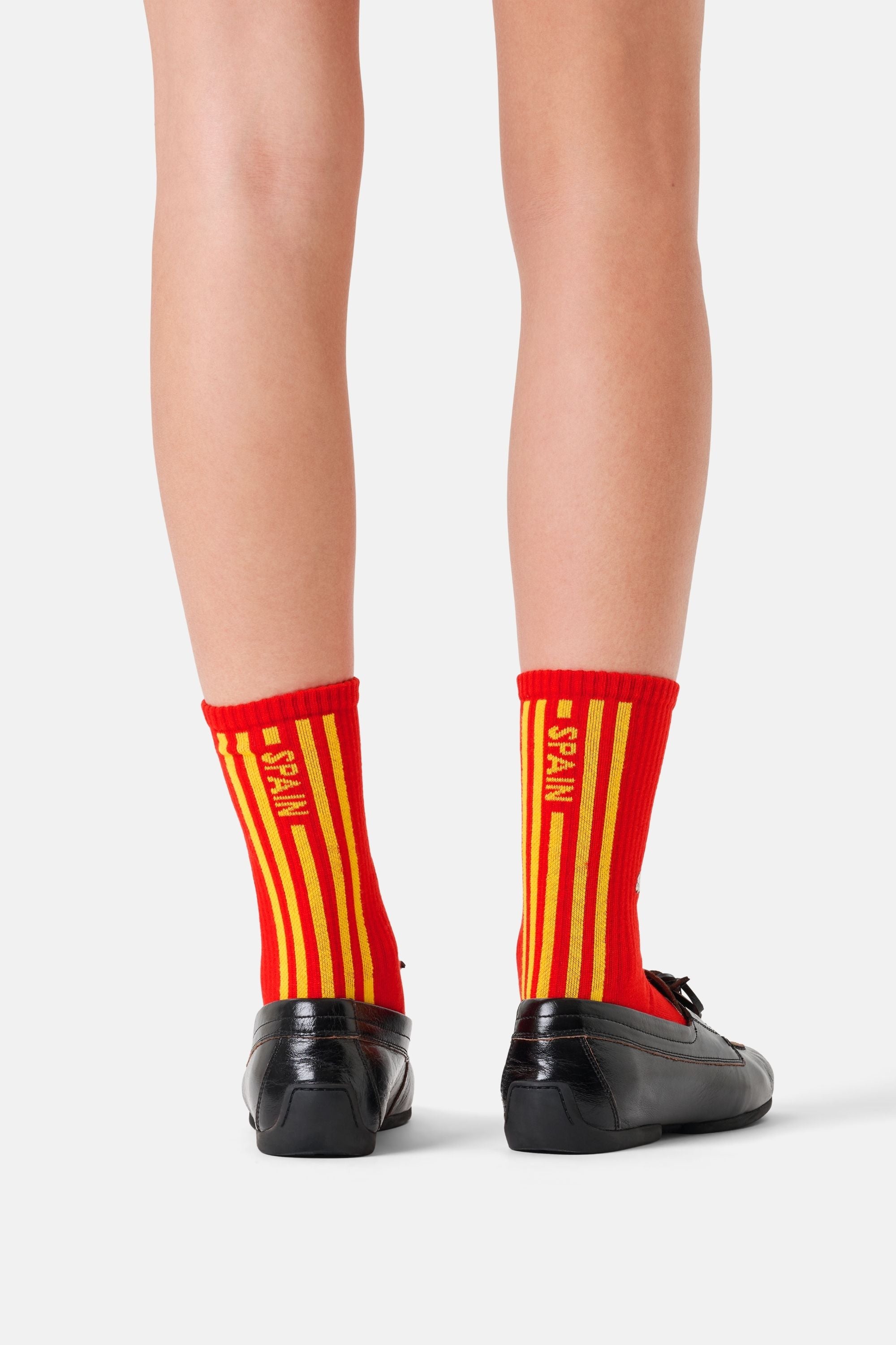 Happy Socks - Erkek Kırmızı Dünya Kupası İspanya Temalı Sneaker Çorap