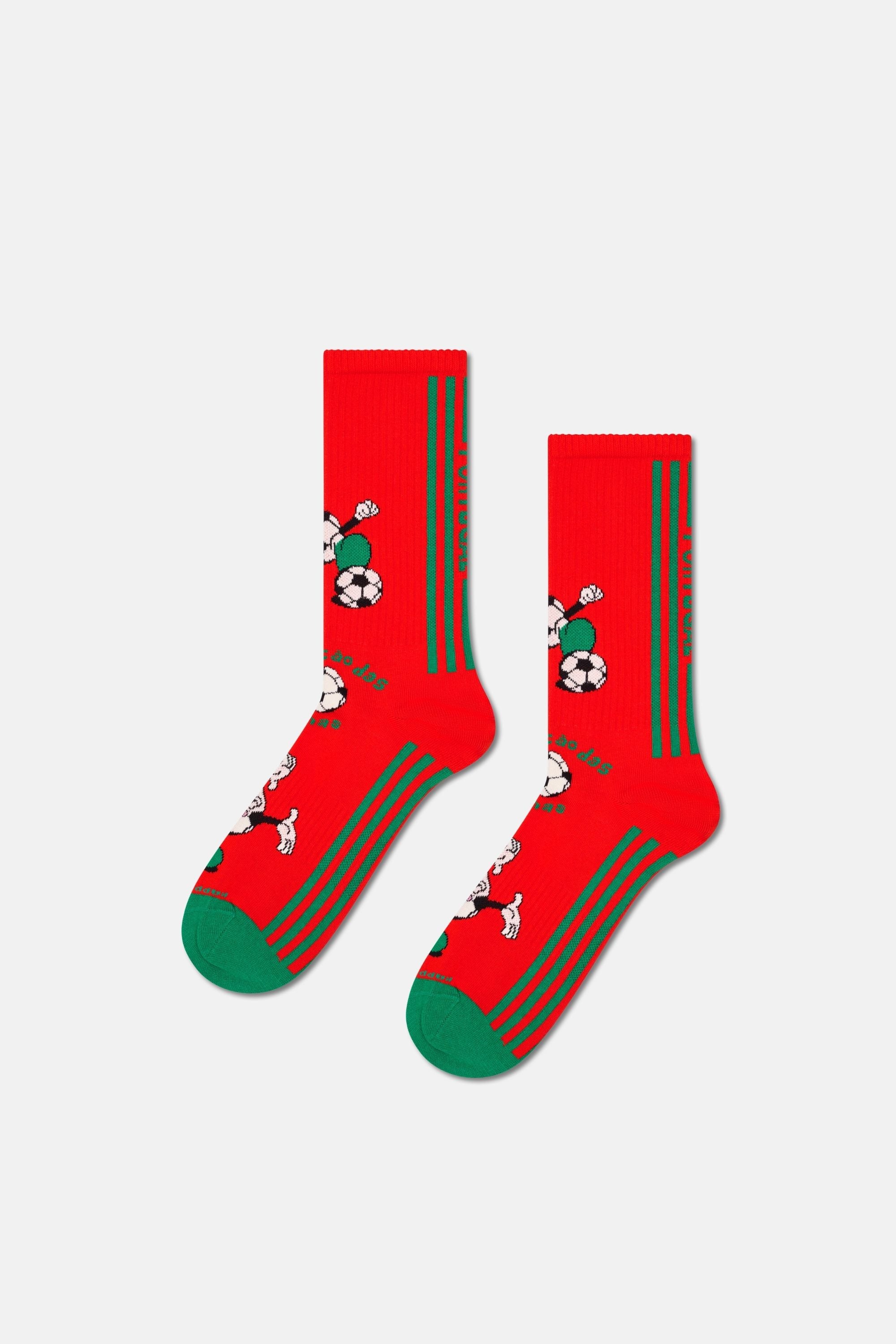 Happy Socks - Kırmızı Dünya Kupası Portekiz Temalı Sneaker Çorap