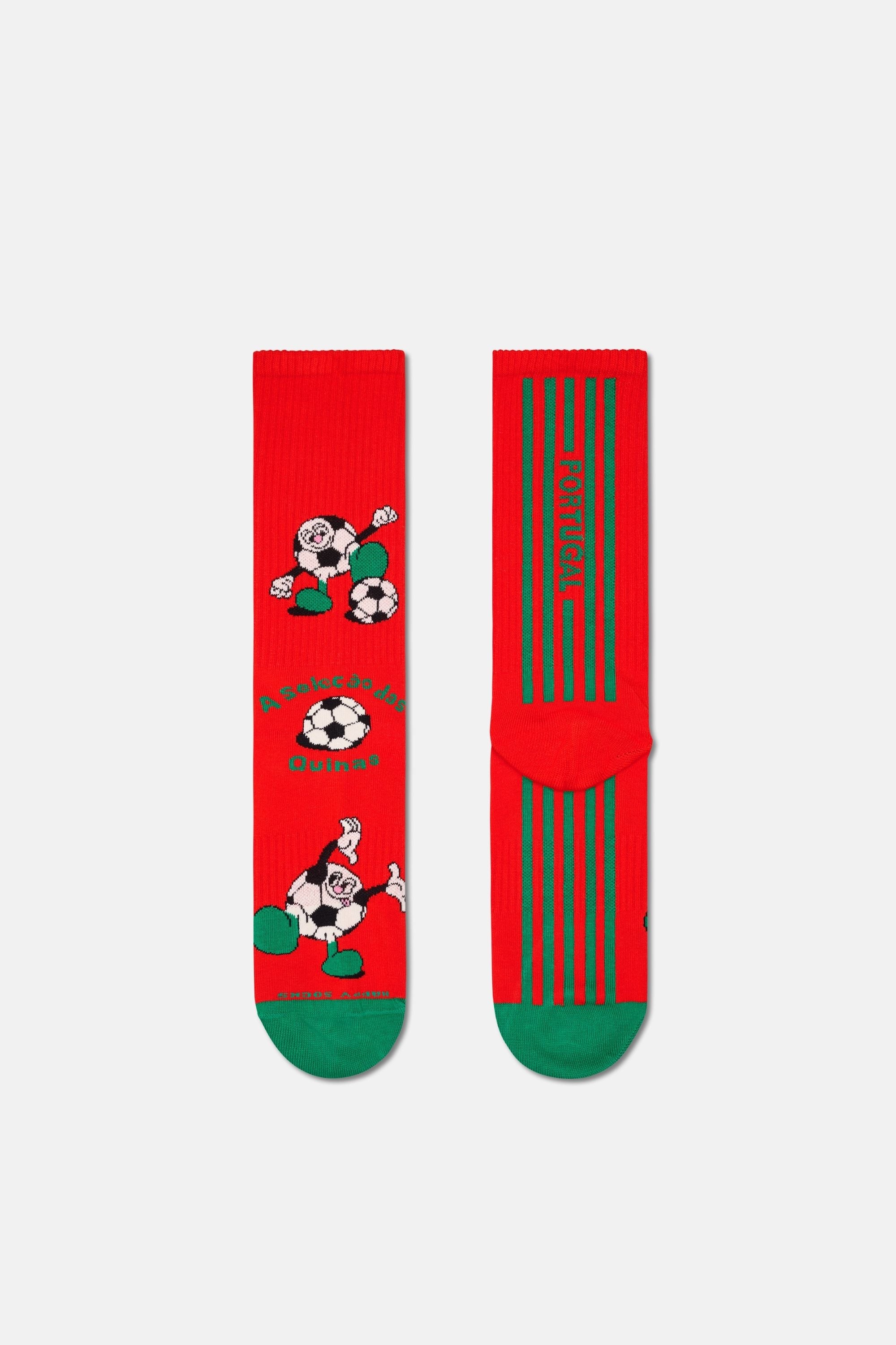 Happy Socks - Kırmızı Dünya Kupası Portekiz Temalı Sneaker Çorap