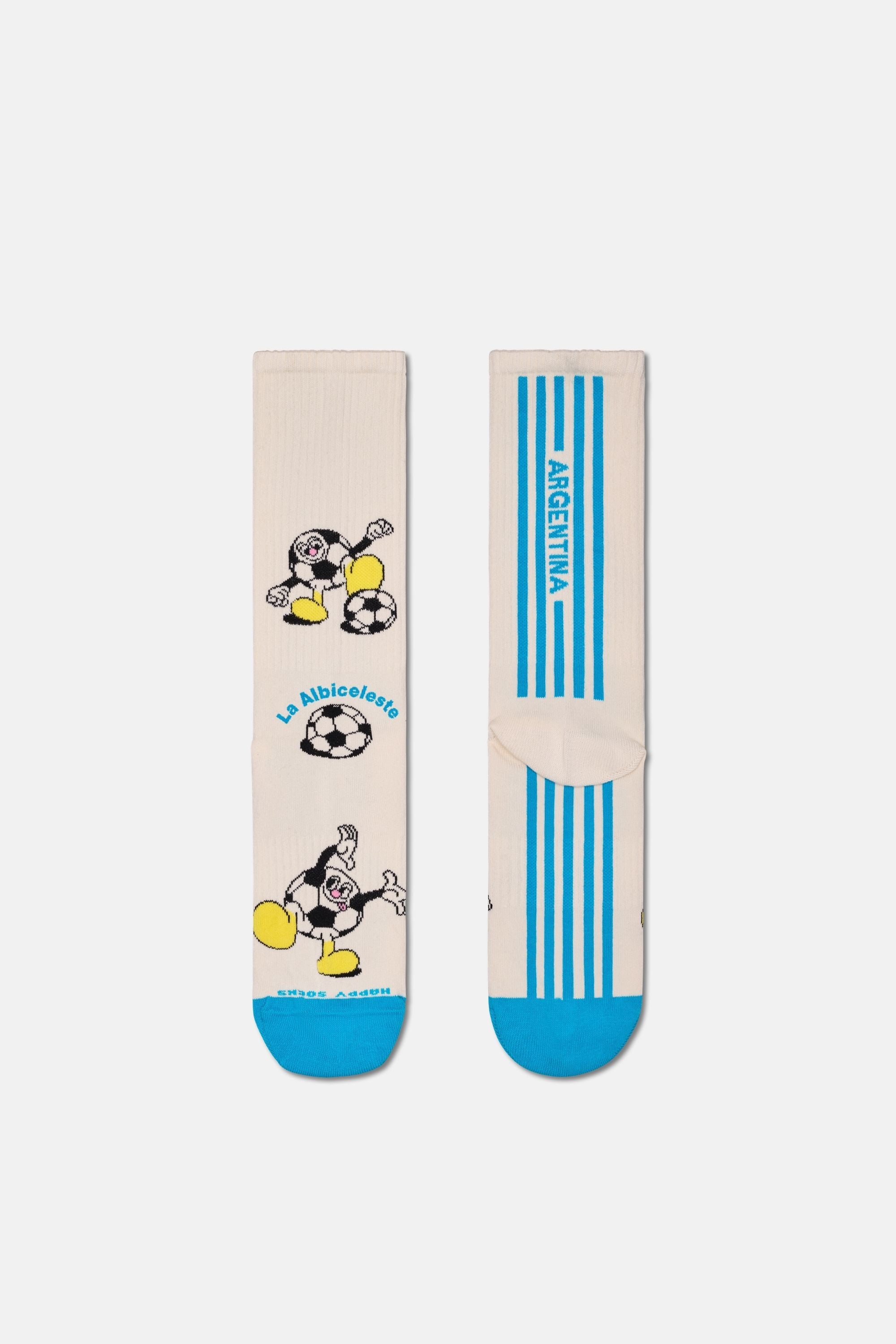 Happy Socks - Beyaz Arjantin Dünya Kupası Sneaker Çorap