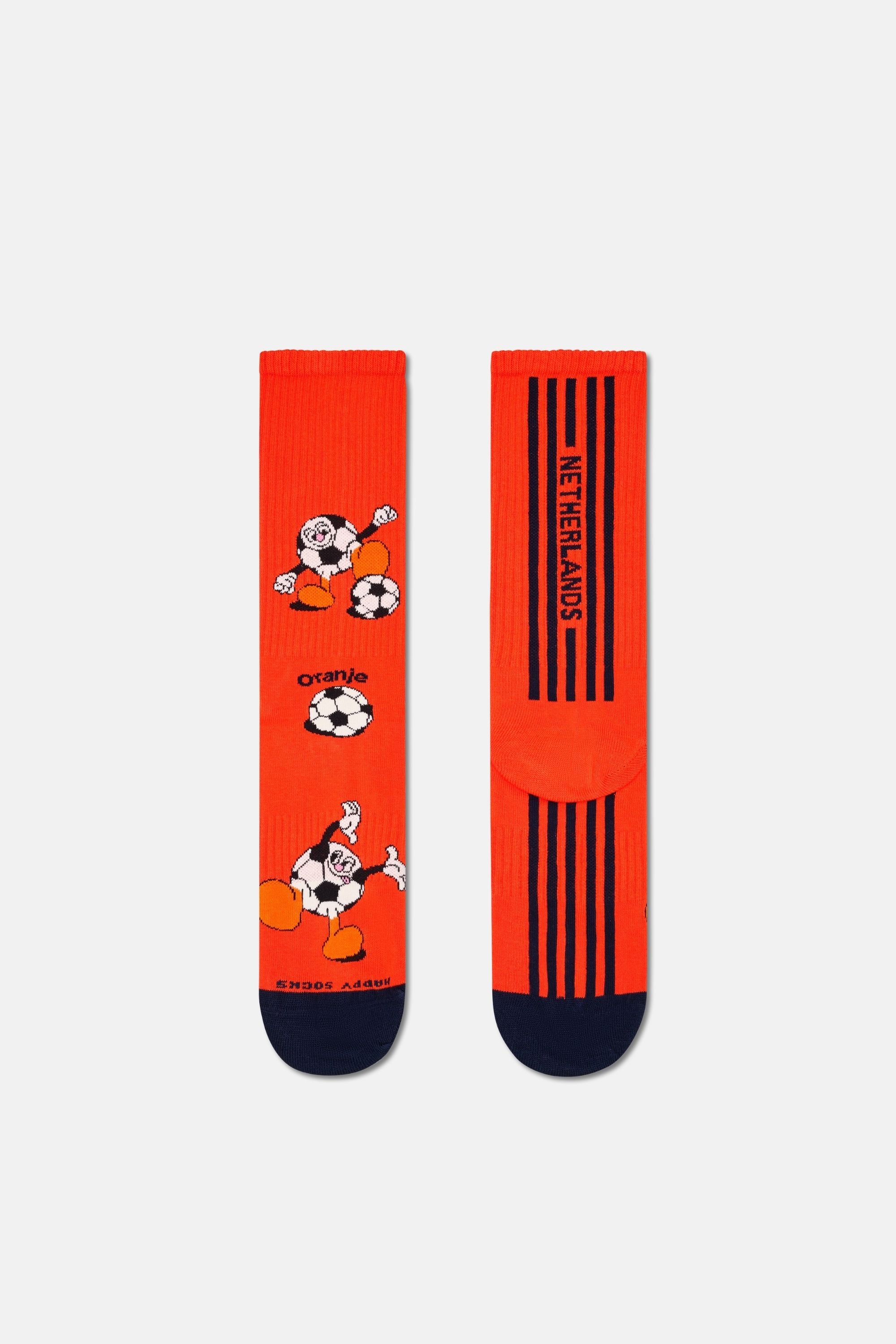 Happy Socks - Kırmızı Dünya Kupası Hollanda Temalı Sneaker Çorap