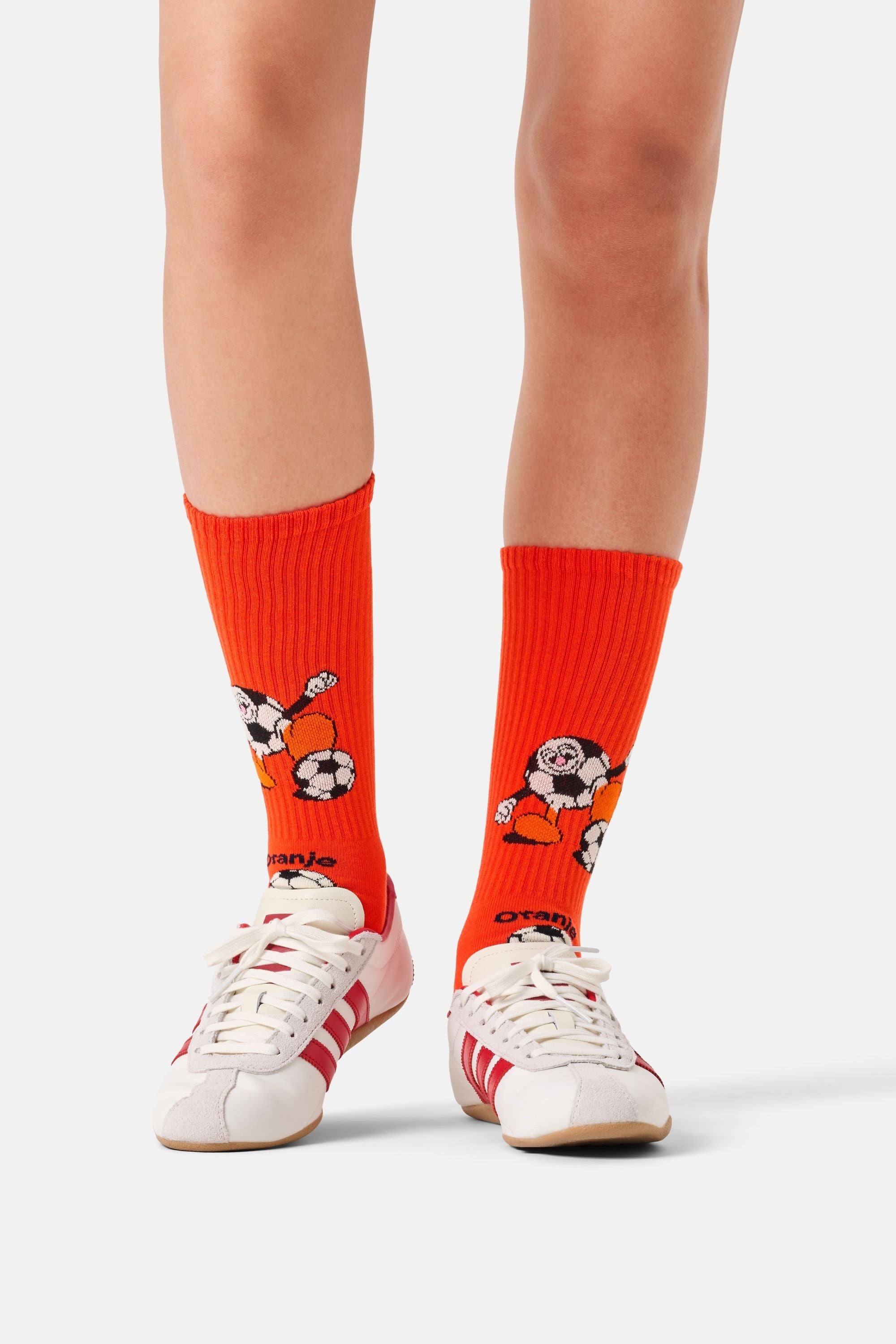 Happy Socks - Kırmızı Dünya Kupası Hollanda Temalı Sneaker Çorap