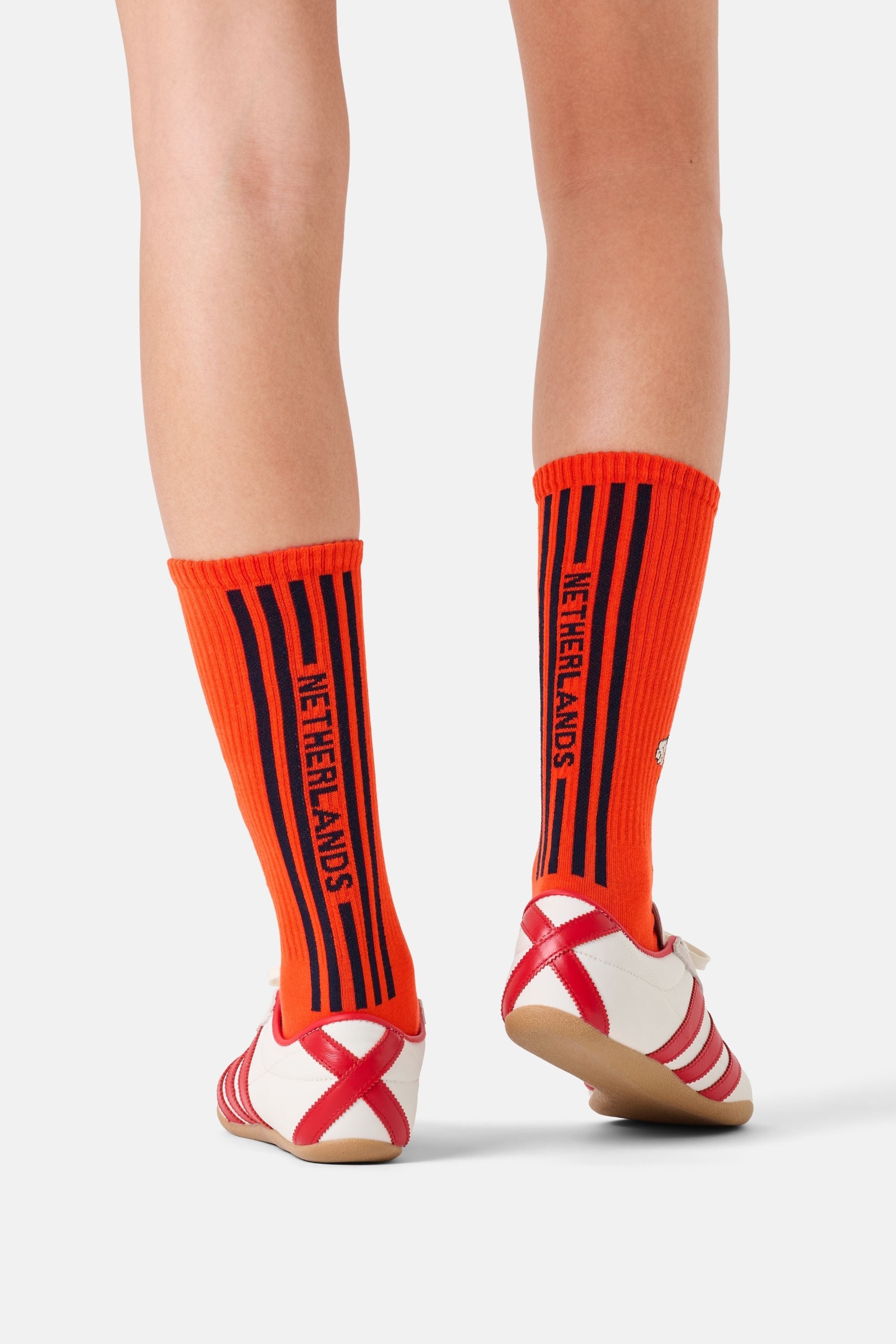 Happy Socks - Kırmızı Dünya Kupası Hollanda Temalı Sneaker Çorap
