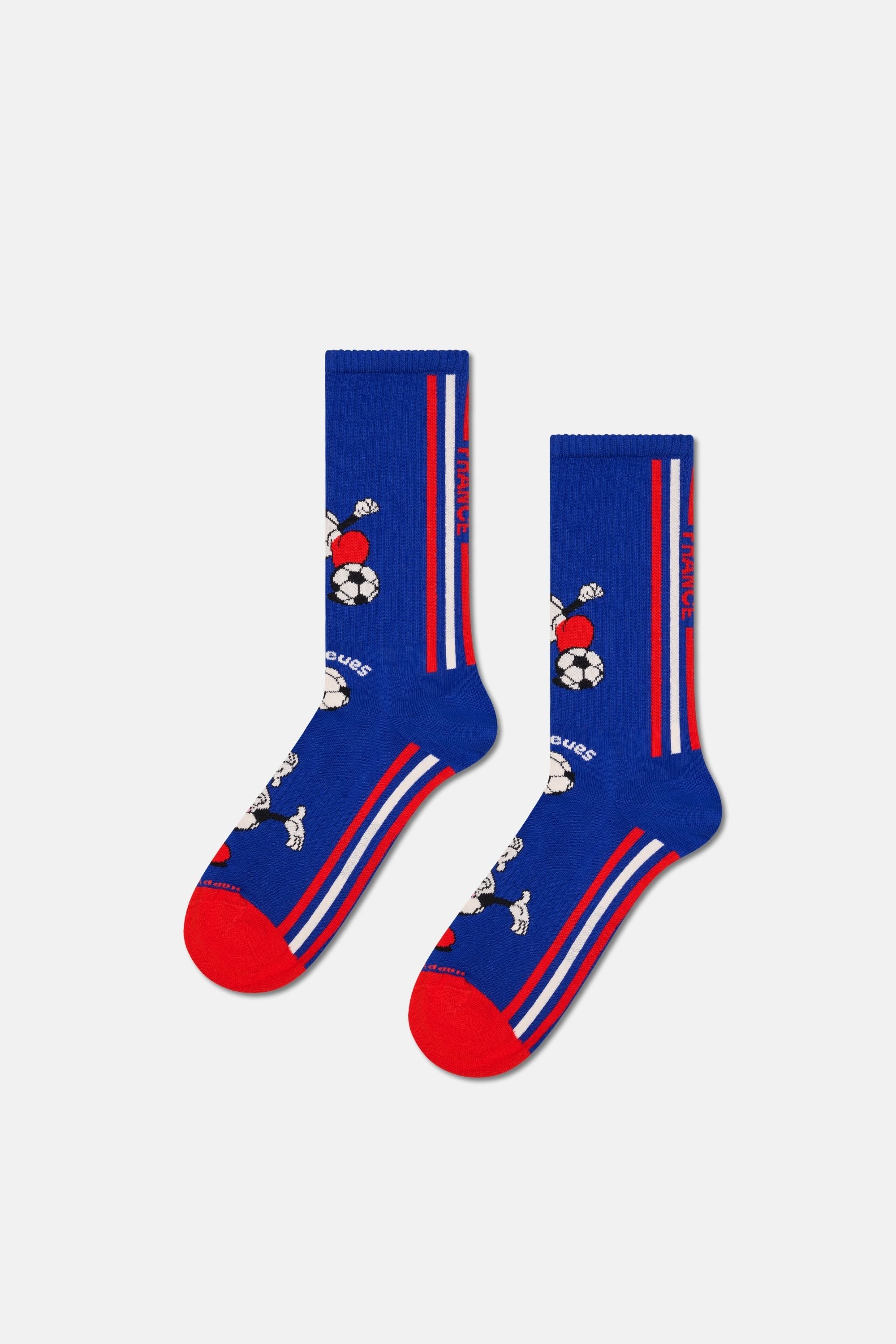Happy Socks - Lacivert Fransa Dünya Kupası Sneaker Çorap