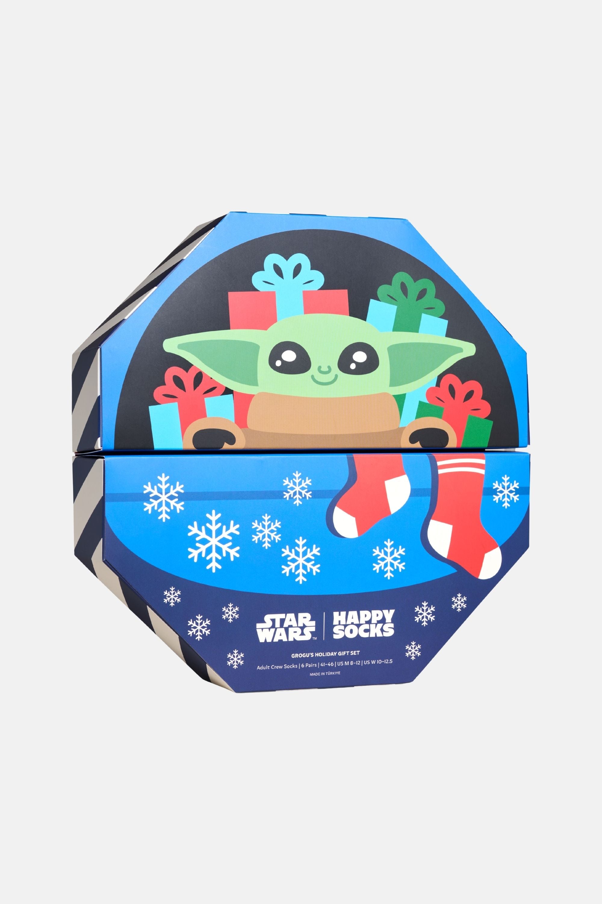 Happy Socks - Çok Renkli Star Wars Grogus Holiday Temalı 6Lı Çorap Seti