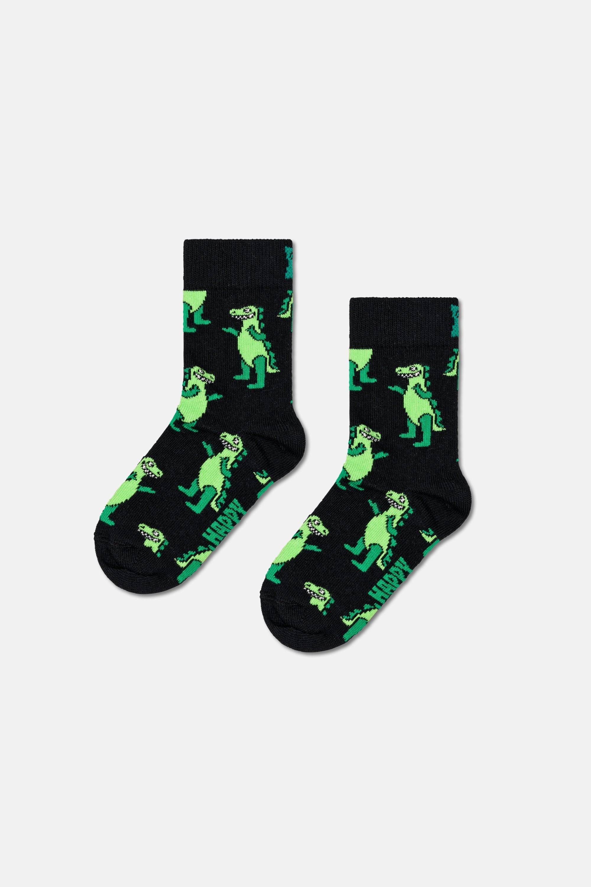 Happy Socks - Çocuk Dinozor Desenli 4Lü Çorap Hediye Seti