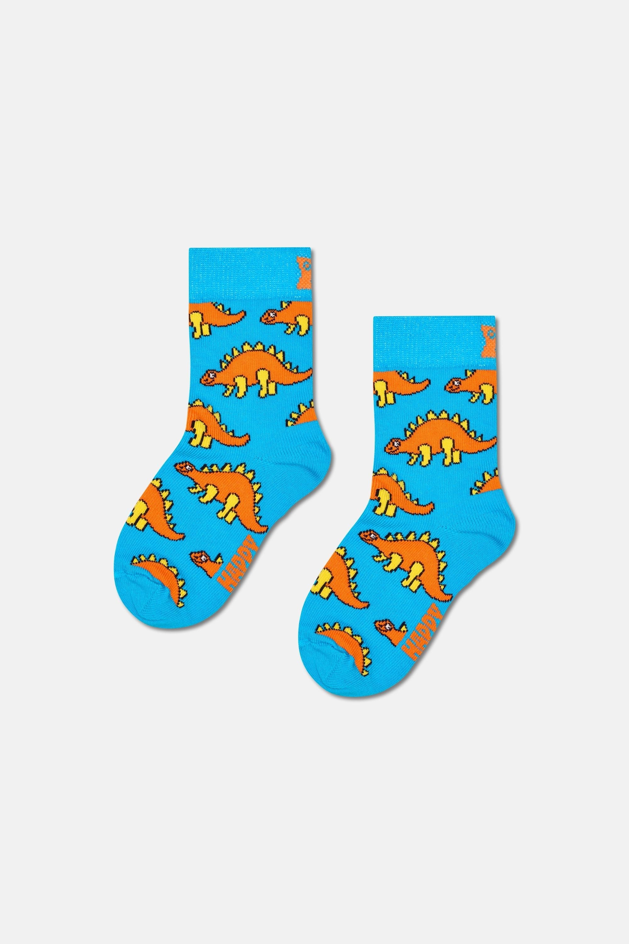 Happy Socks - Çocuk Dinozor Desenli 4Lü Çorap Hediye Seti