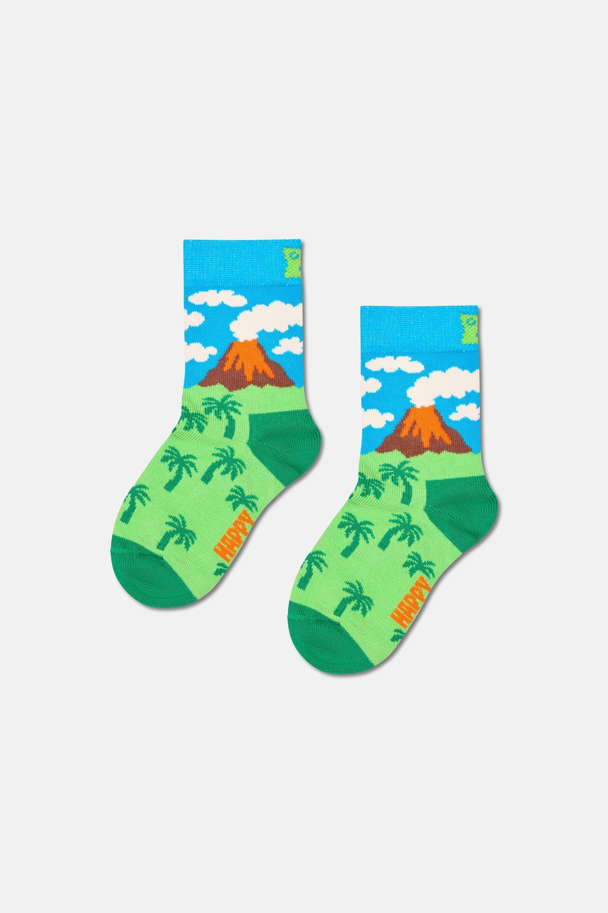 Happy Socks - Çocuk Dinozor Desenli 4'lü Çorap Hediye Seti
