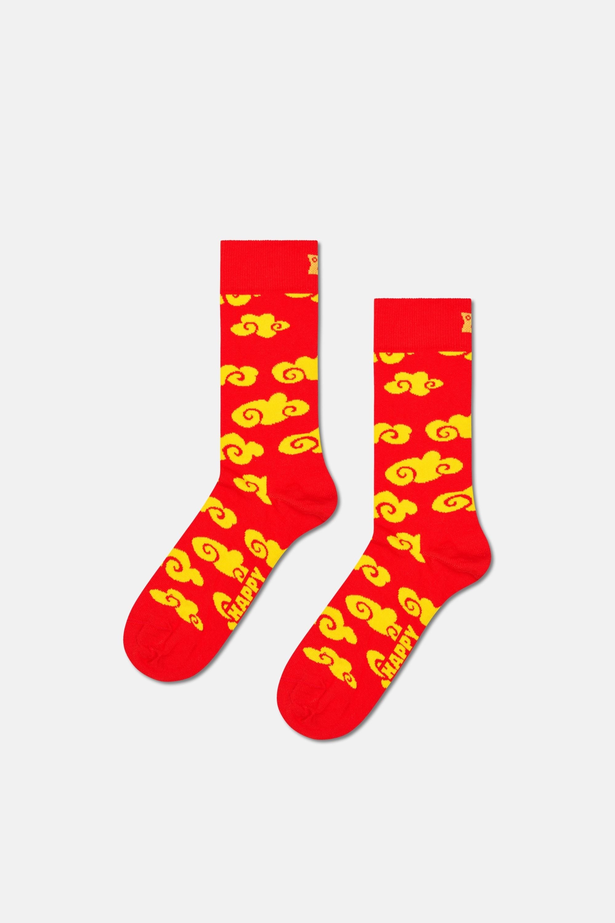 Happy Socks - Kırmızı Boğa Desenli 3Lü Pamuklu Çorap Seti