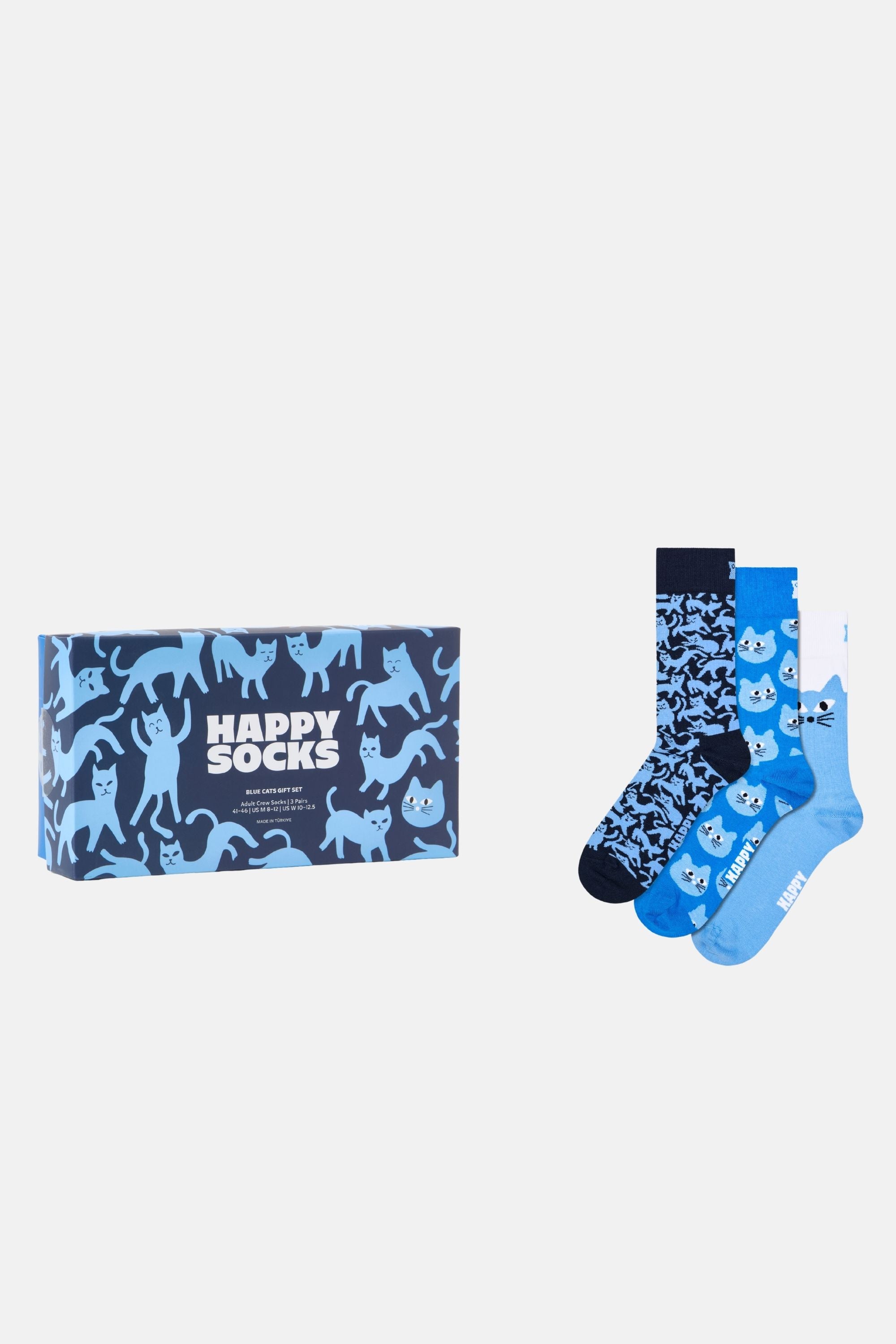 Happy Socks - Çok Renkli Hayvan Desenli 3Lü Pamuklu Çorap Seti