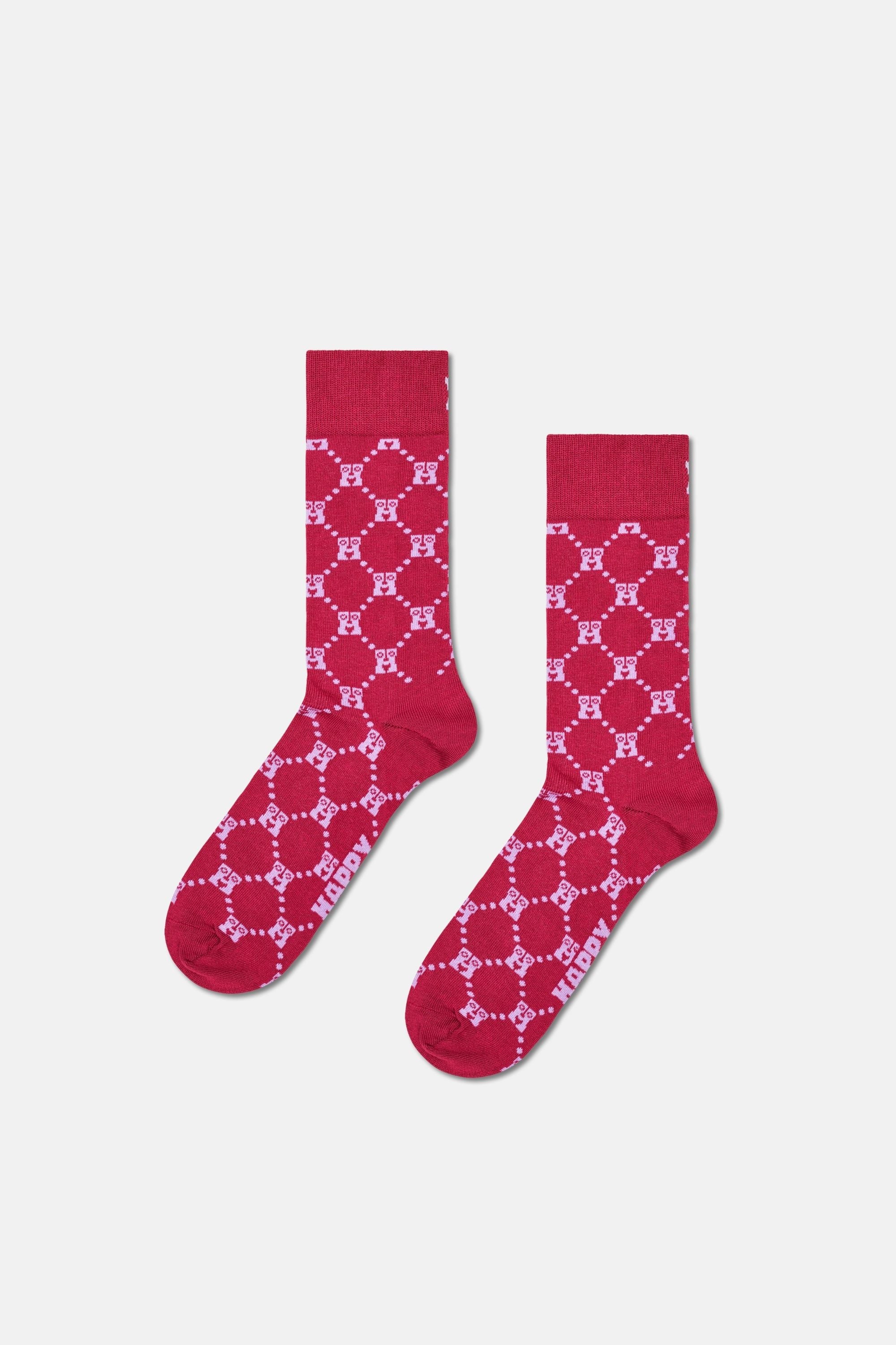 Happy Socks - Çok Renkli Karışık Desenli 4Lü Pamuklu Çorap Seti