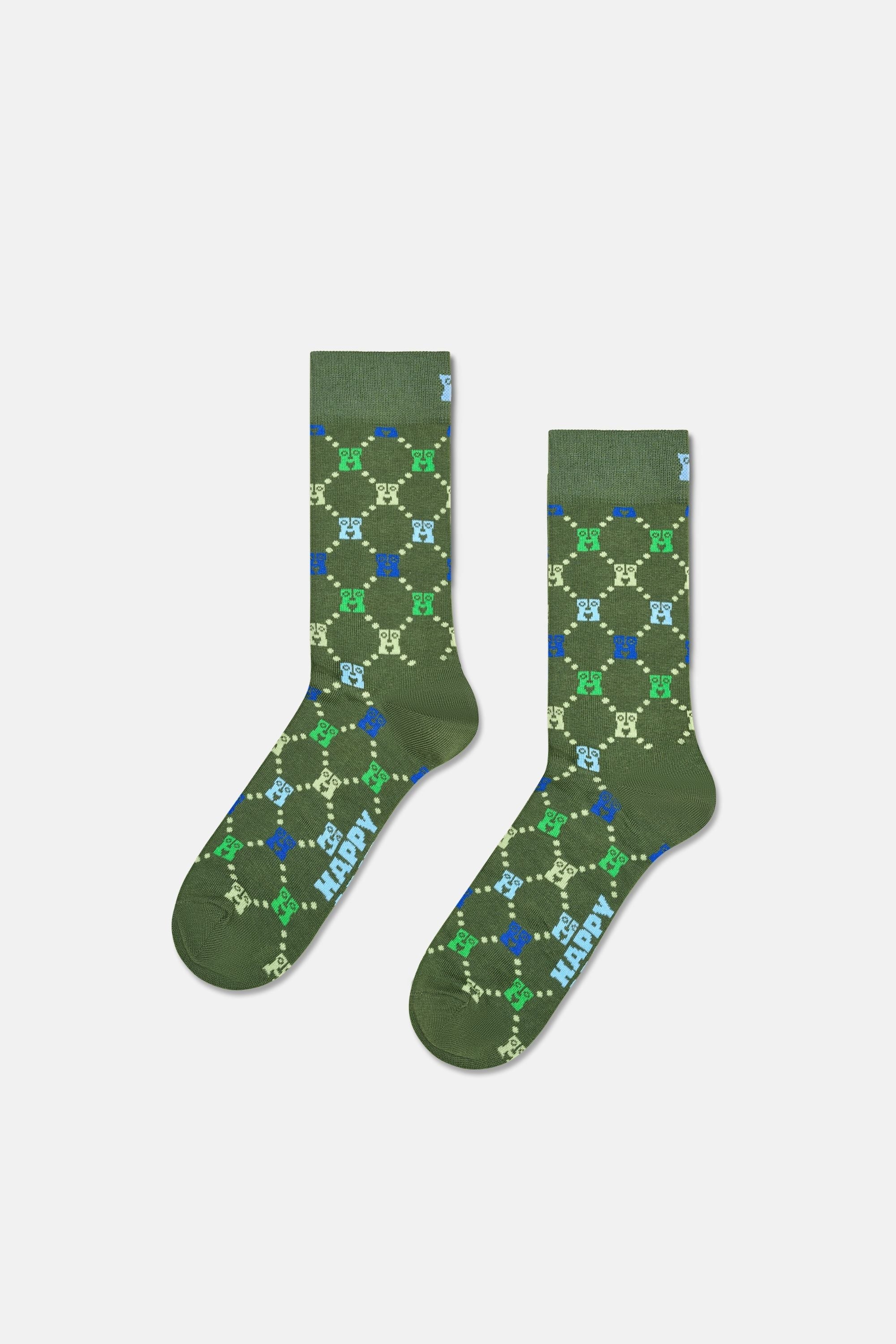 Happy Socks - Çok Renkli Karışık Desenli 4Lü Pamuklu Çorap Seti