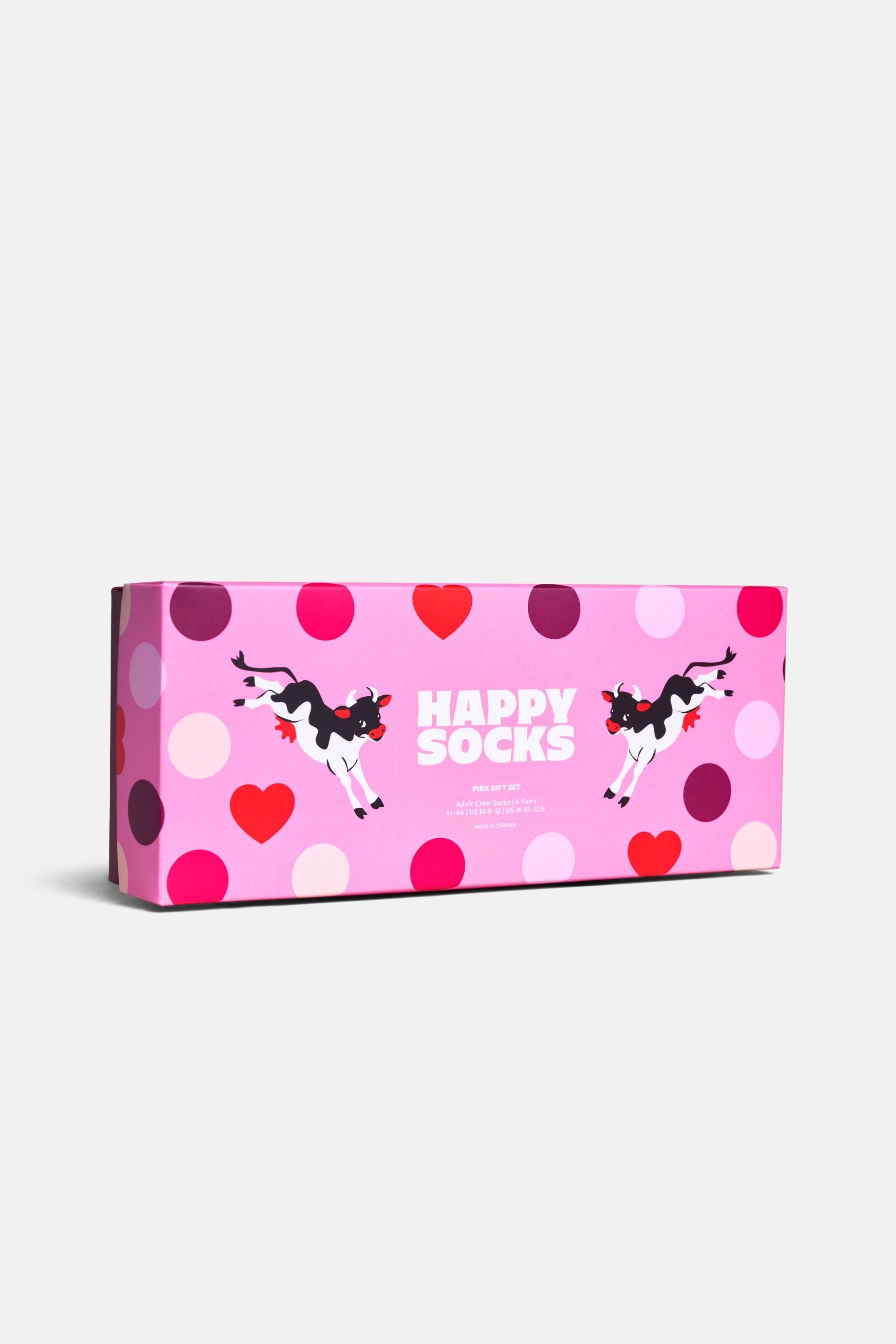 Happy Socks - Pembe 4Lü Desenli Pamuklu Çorap Seti