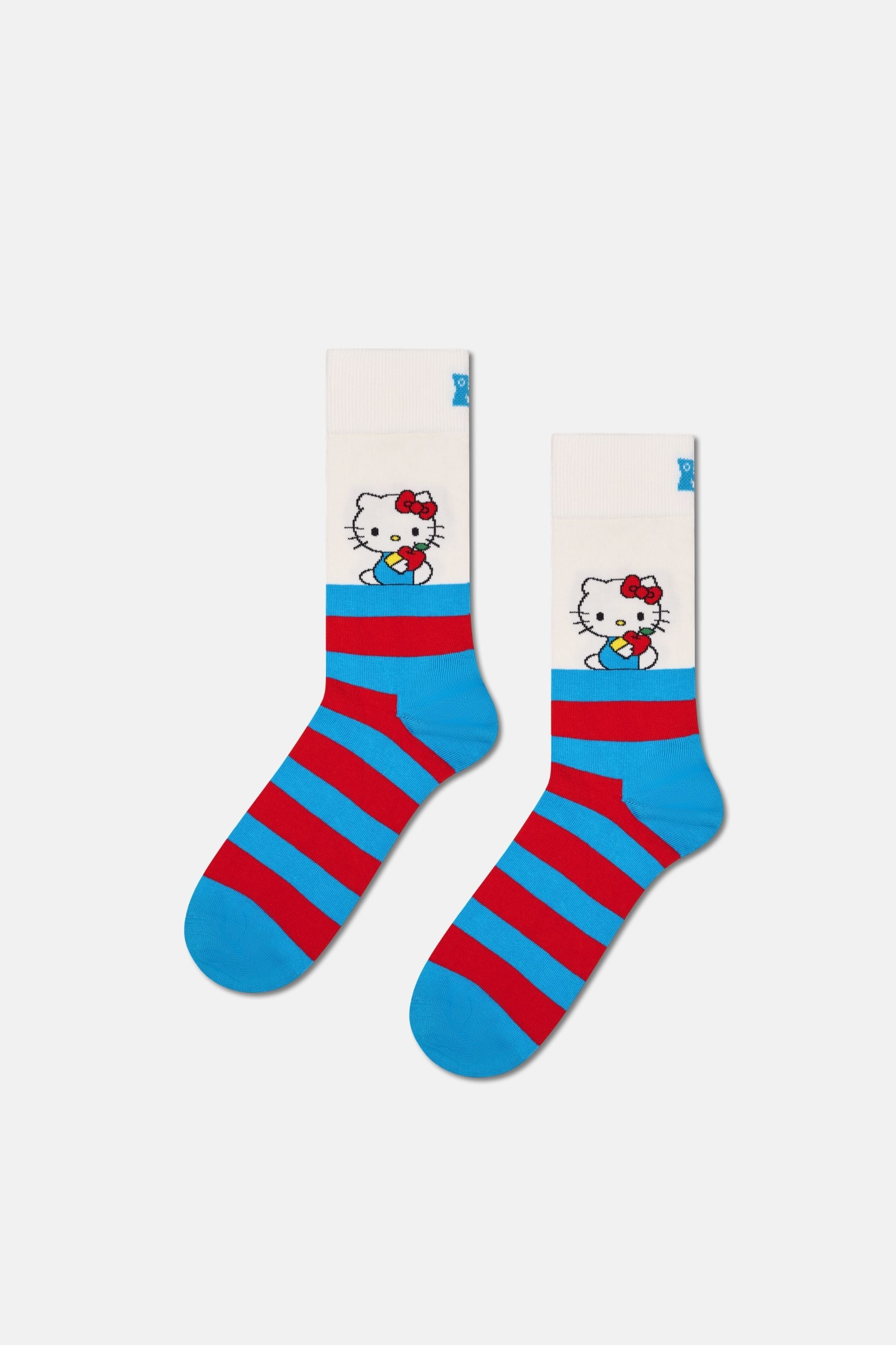 Happy Socks - Çok Renkli Hello Kıtty Temalı 6Lı Çorap Hediye Seti