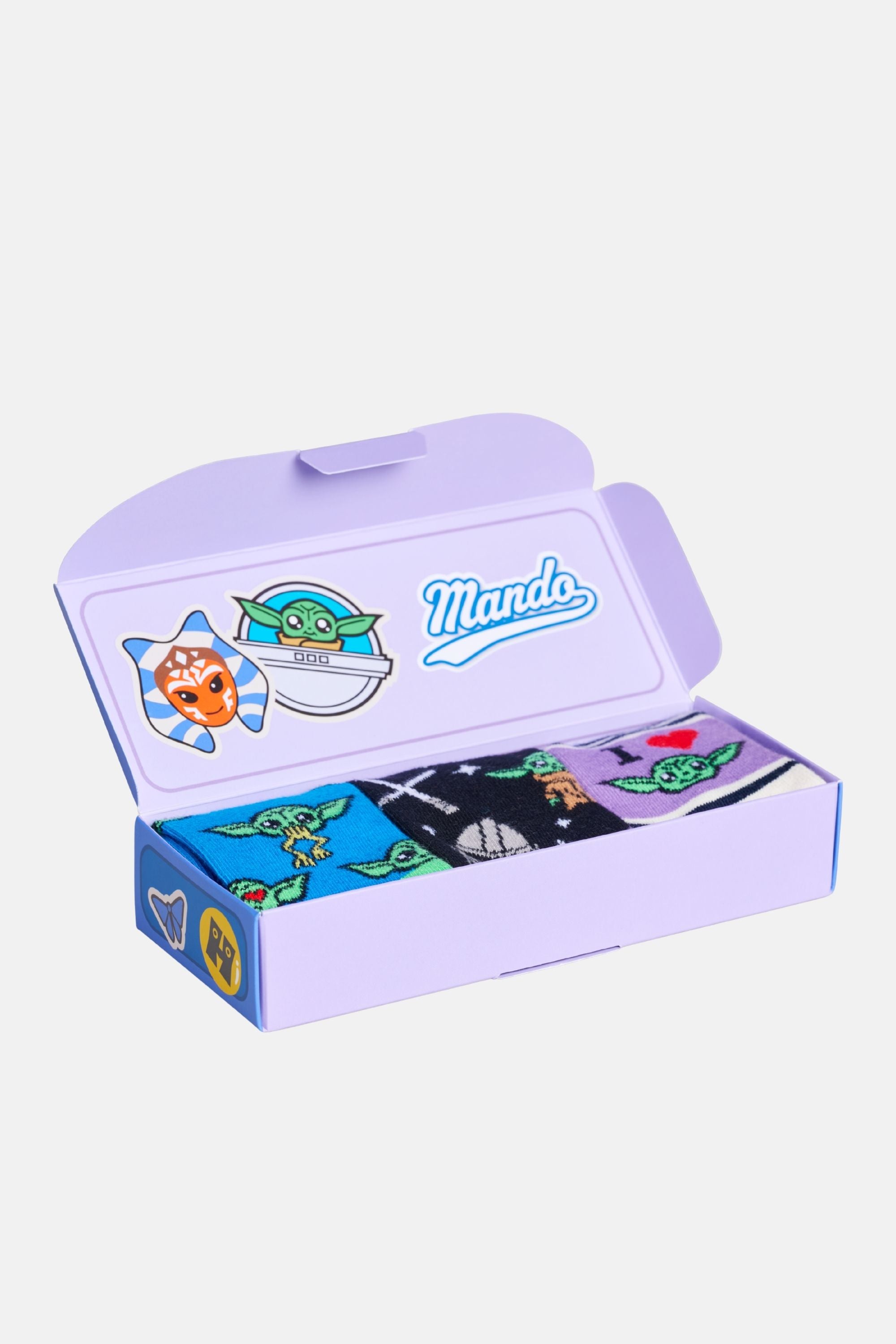 Happy Socks - Çocuk Star Wars Grogu Temalı 3Lü Çorap Hediye Seti