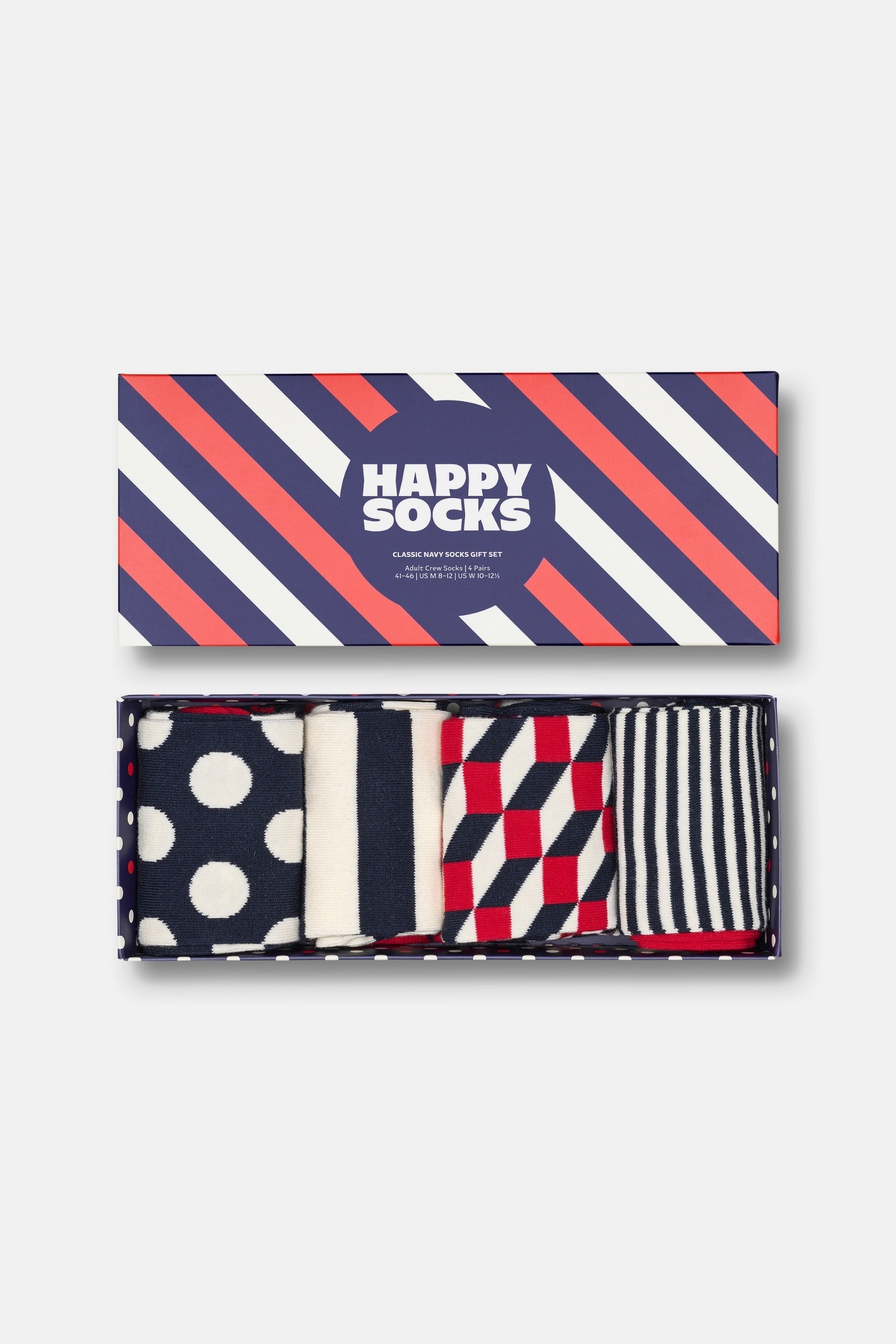 Happy Socks - Lacivert Klasik 4Lü Pamuklu Çorap Seti