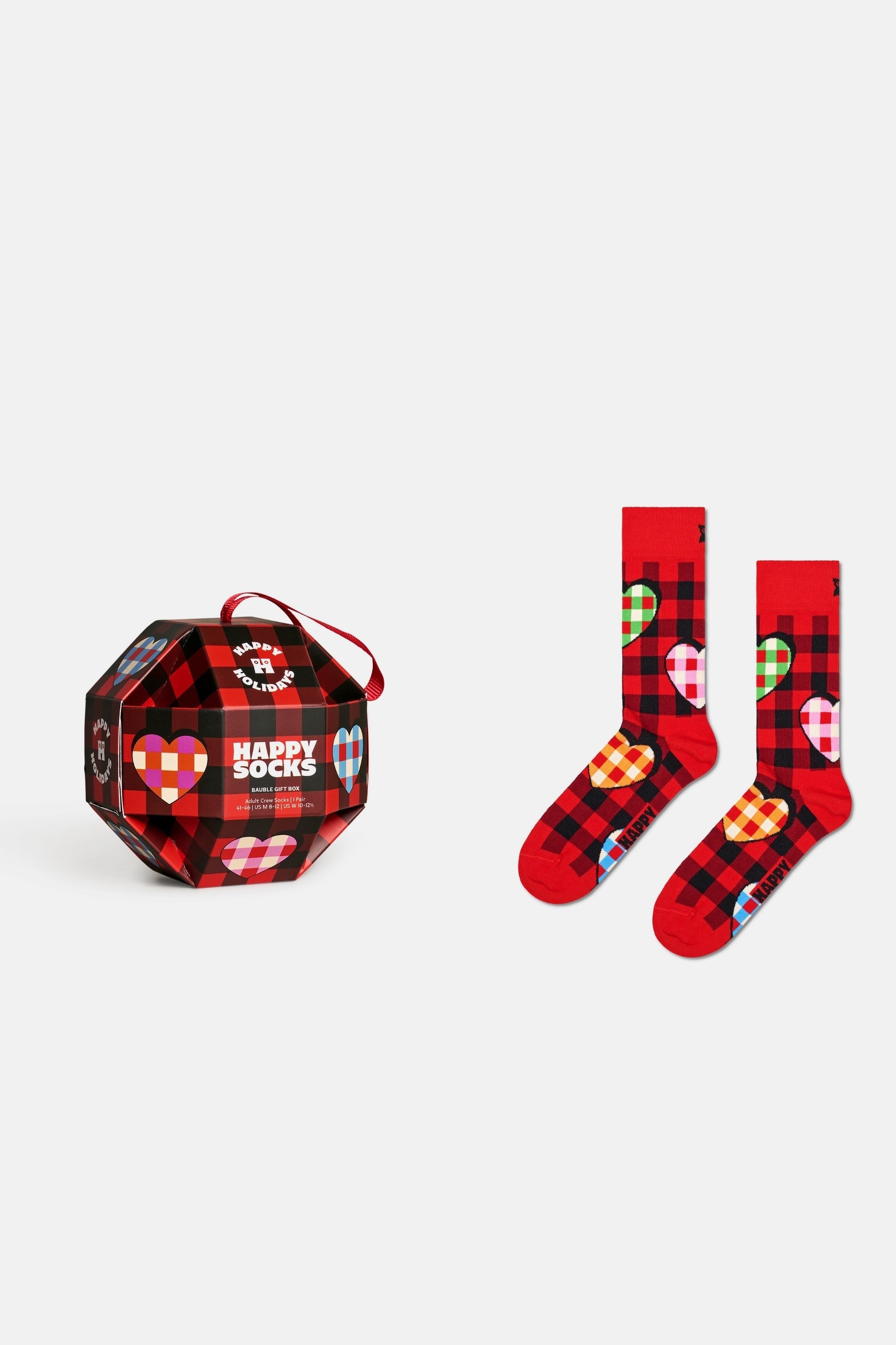 Happy Socks - Kırmızı Kutlama Temalı Pamuklu Tekli Çorap Seti