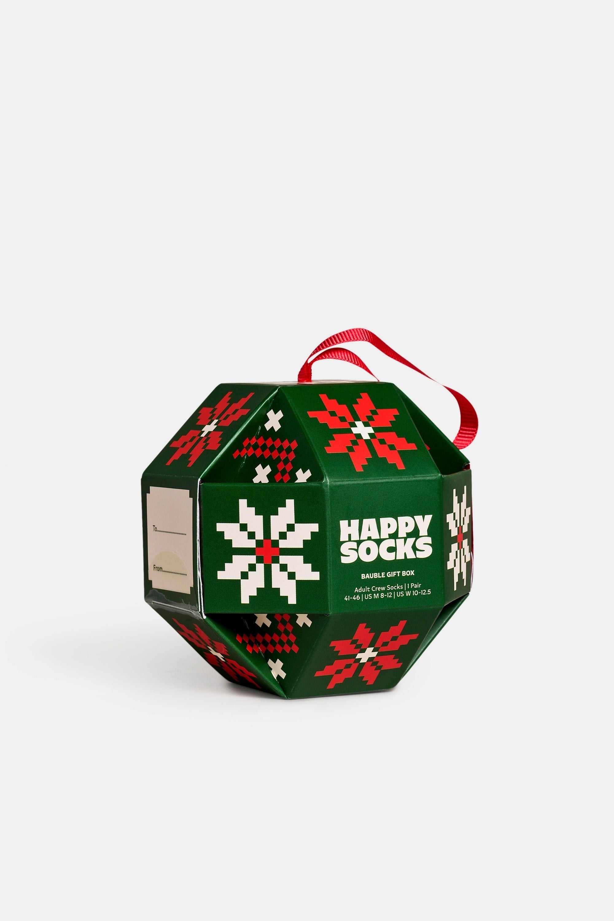 Happy Socks - Yeşil Kar Tanesi Desenli Pamuklu Tekli Çorap Seti