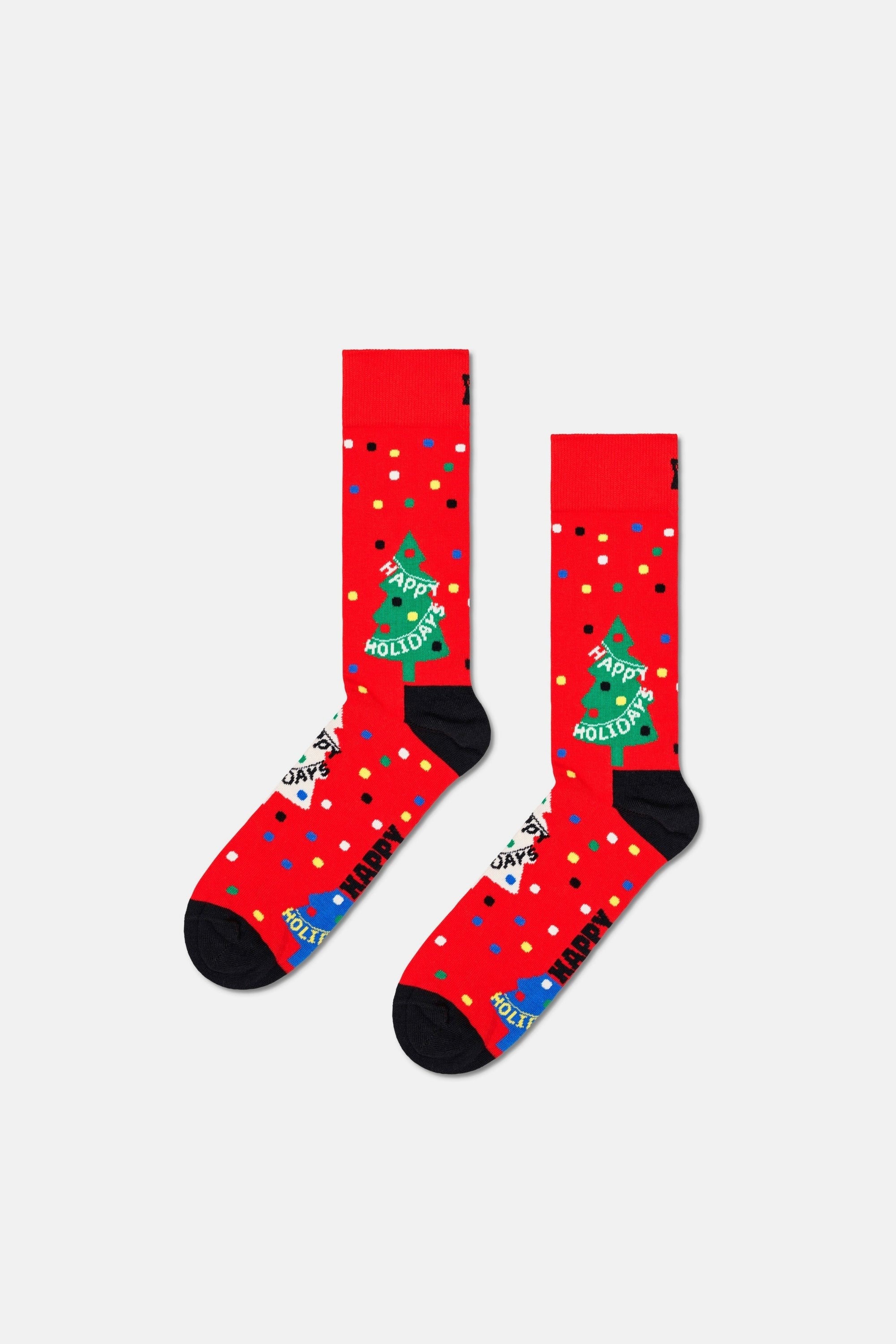 Happy Socks - Çok Renkli Kutlama Temalı Pamuklu 3Lü Çorap Seti