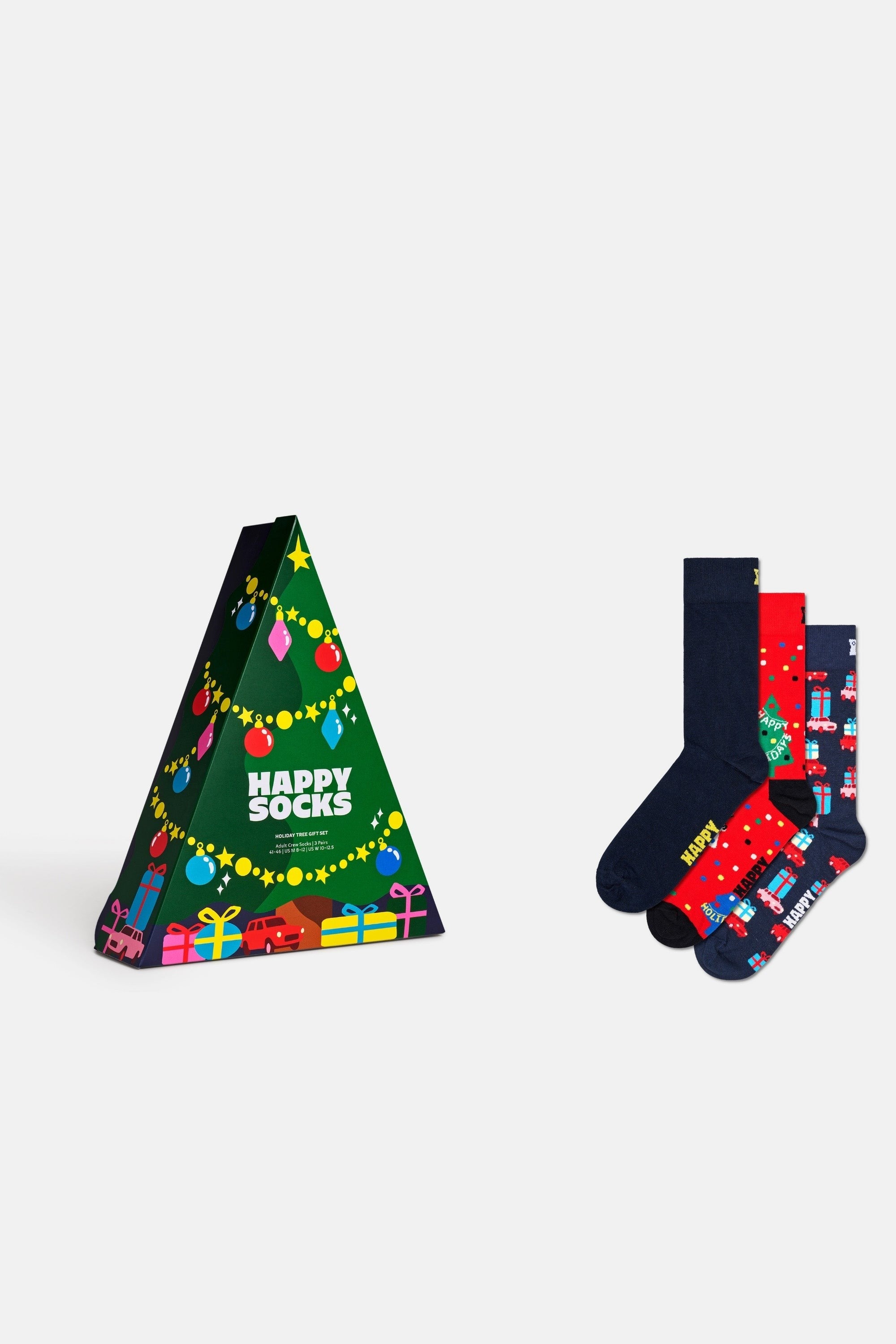 Happy Socks - Çok Renkli Kutlama Temalı Pamuklu 3Lü Çorap Seti