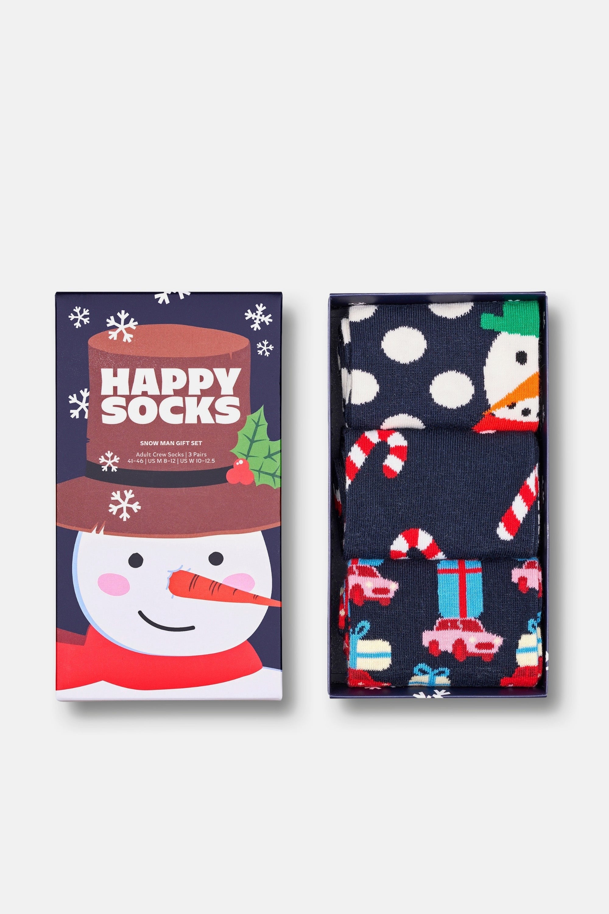 Happy Socks - Lacivert Kardan Adam Temalı Pamuklu 3Lü Çorap Seti