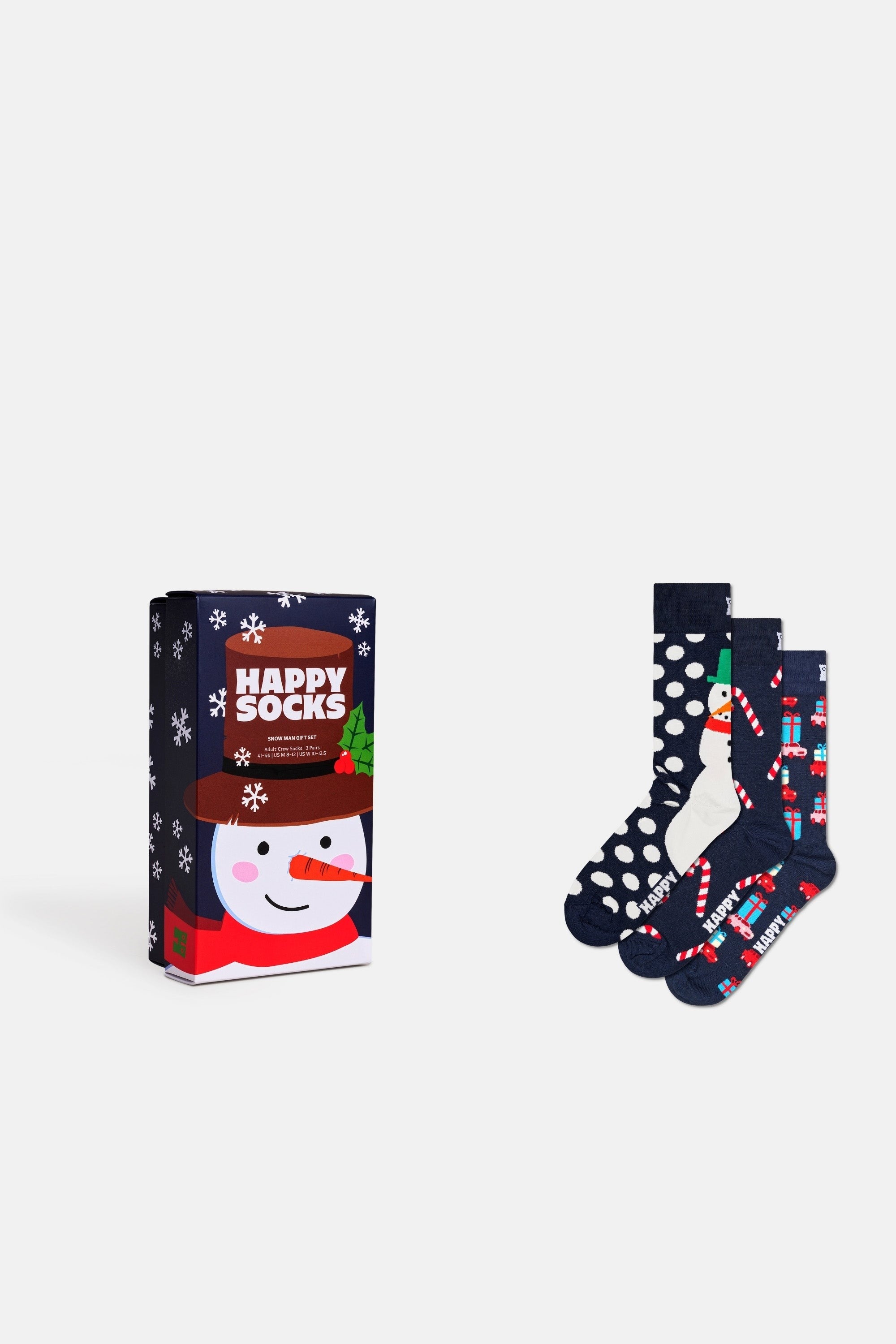 Happy Socks - Lacivert Kardan Adam Temalı Pamuklu 3Lü Çorap Seti