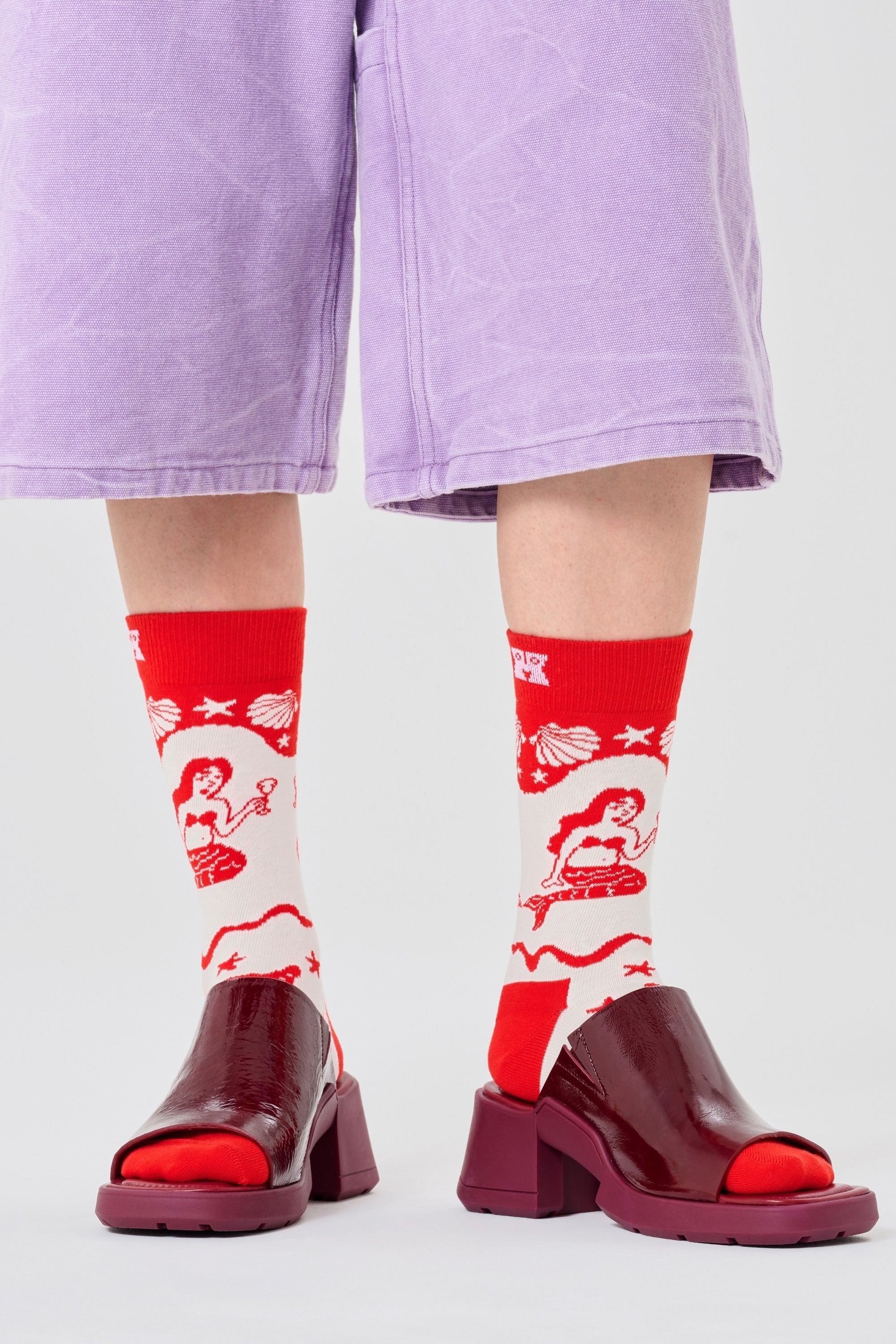 Happy Socks - Denizkızı Desenli Pamuklu Çorap